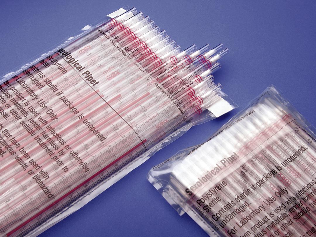 2 mL Stripette™ Serological Pipets, Polystyrene, Bulk Packed, Sterile, 50/Bag, 1000/Case - Corning Life Sciences - General Lab