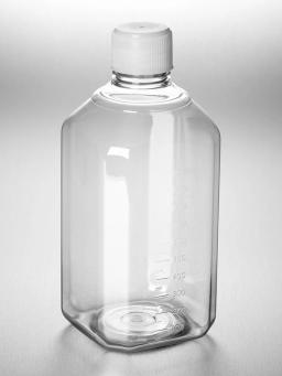 Corning® PET Bottle, 1000 mL, Graduated, IATA-Validated Screw Cap, Sterile, Pre-Assembled, 12/Tray - Corning Life Sciences