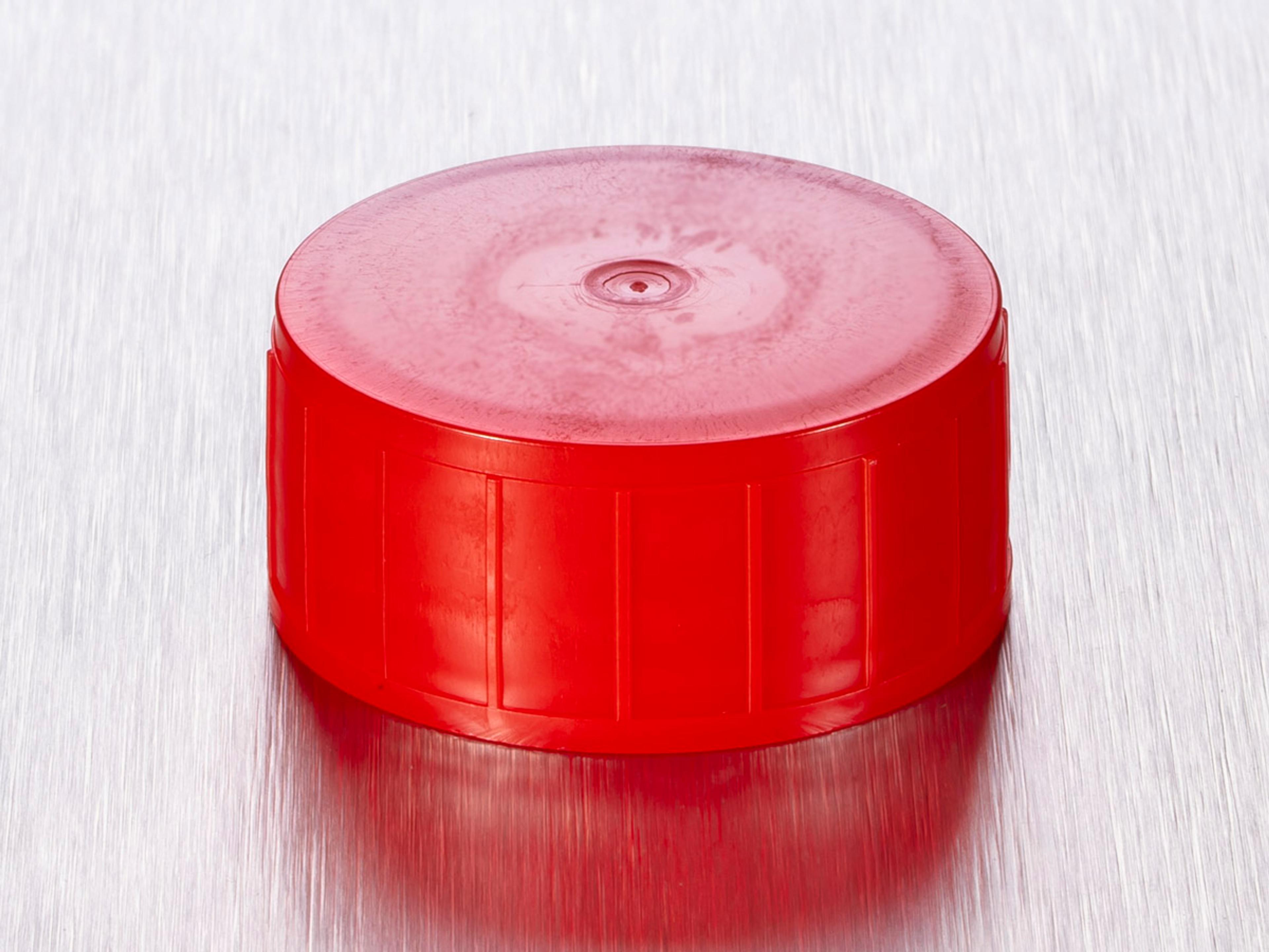 Corning® Gosselin™ Screw Cap for 60 mL Straight Container, Red PE, 350/Bag, 2450/Case - Corning Life Sciences