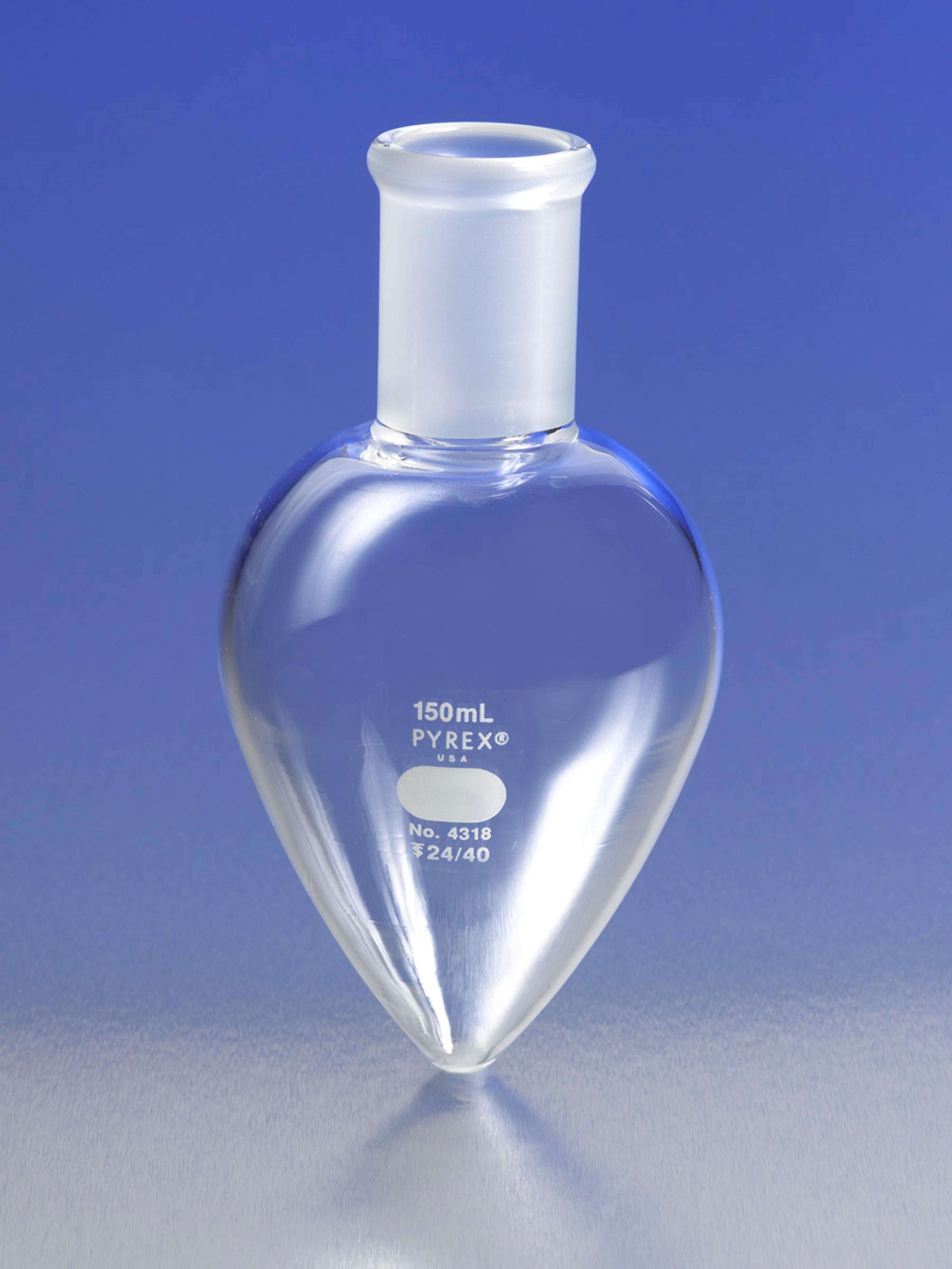 PYREX® 250 mL Pear-Shaped Boiling Flask, 24/40 Standard Taper Joint - Corning Life Sciences - General Lab