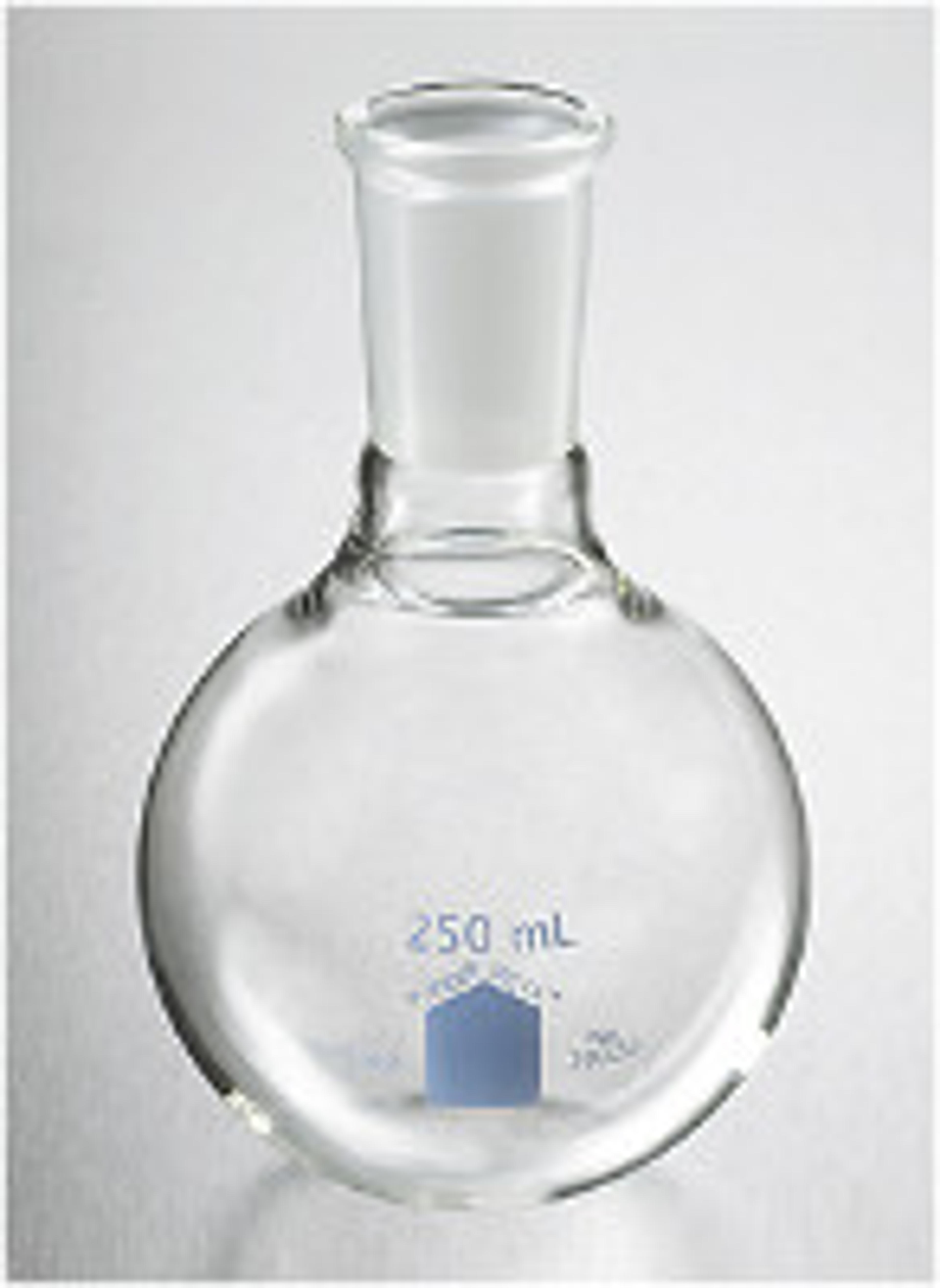 PYREX® VISTA™ 50 mL Short Neck Boiling Flask, Round Bottom, 19/38 Standard Taper Joint - Corning Life Sciences - General Lab