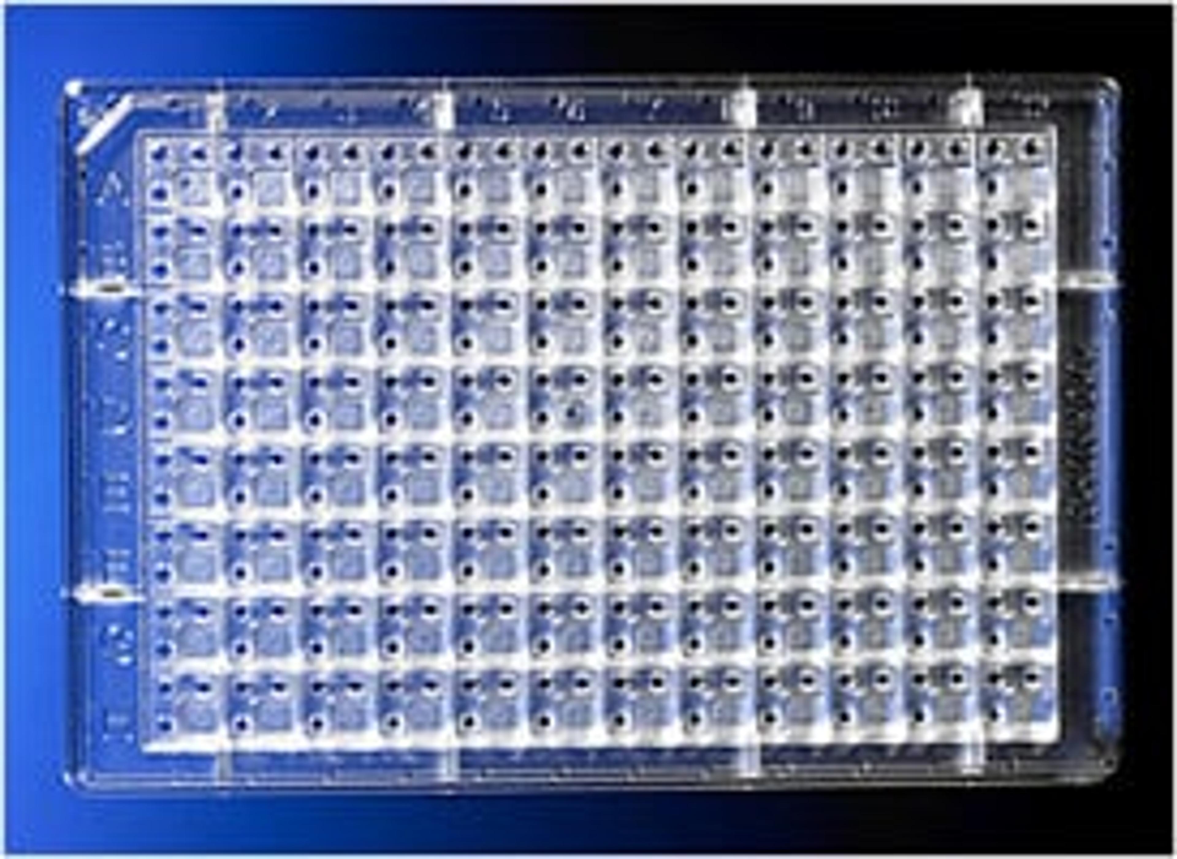 96-well COC Protein Crystallization Microplate with 3:1, 1 µL Conical Flat Bottom Crystal Cup Wells, Not Treated, Nonsterile - Corning Life Sciences - Life Sciences