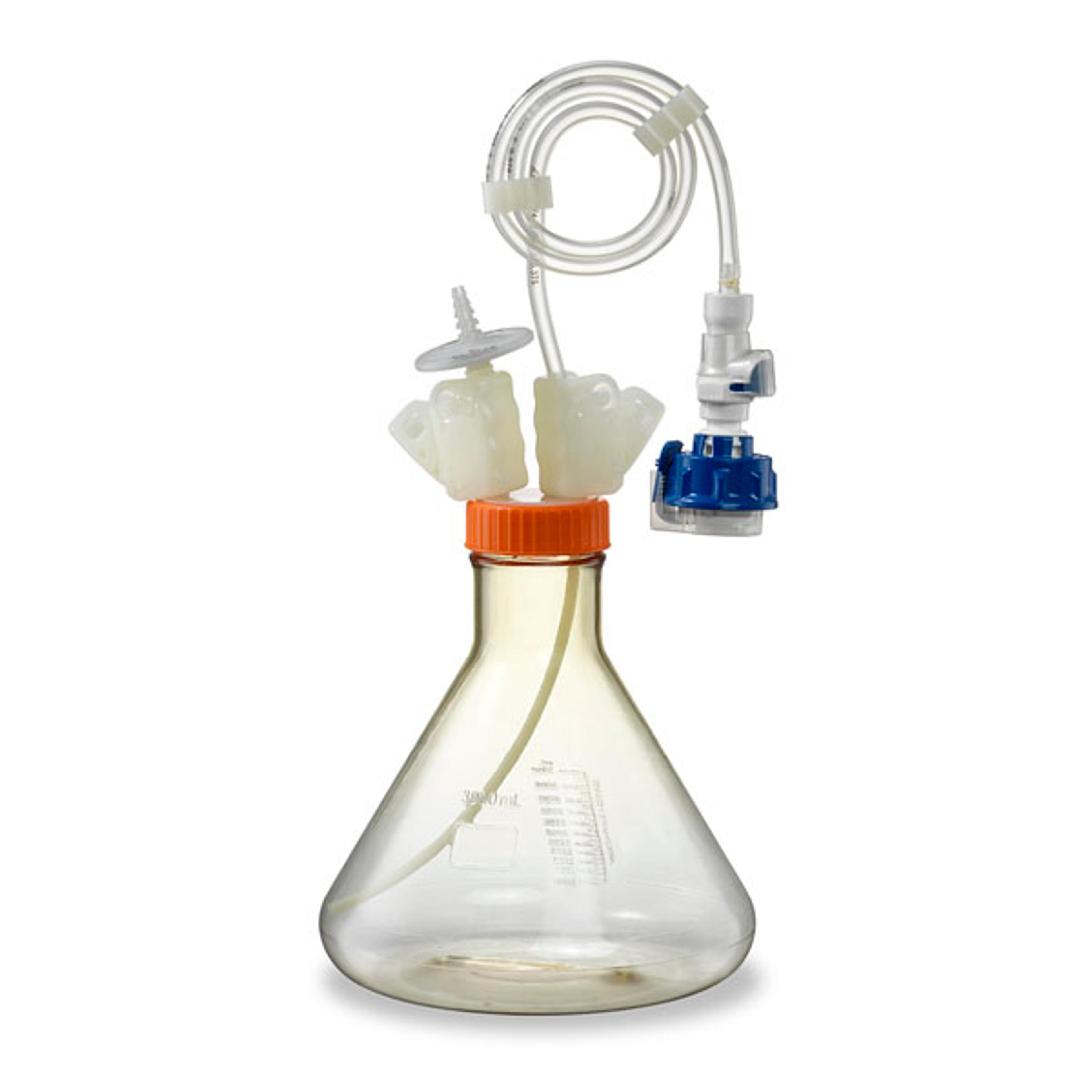 Corning® Ascent® 3L Erlenmeyer Flask for storage with ¼” Aseptic Disconnector - Corning Life Sciences - General Lab