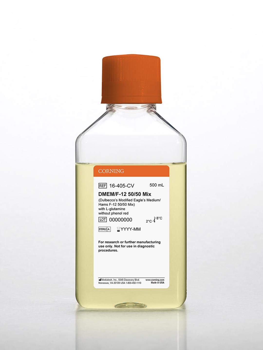 Corning® 500 mL DMEM (Dulbecco’s Modified Eagle’s Medium)/Hams F-12 50/50 Mix - Corning Life Sciences