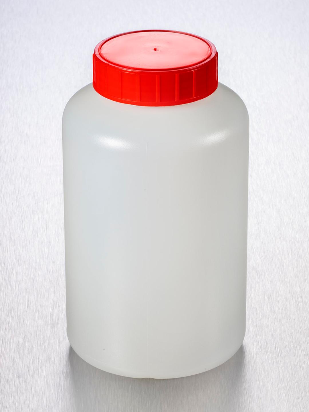 Corning® Gosselin™ Round HDPE Bottle, 1 L, 58 mm Red Cap with Seal, Assembled, 68/Case - Corning Life Sciences