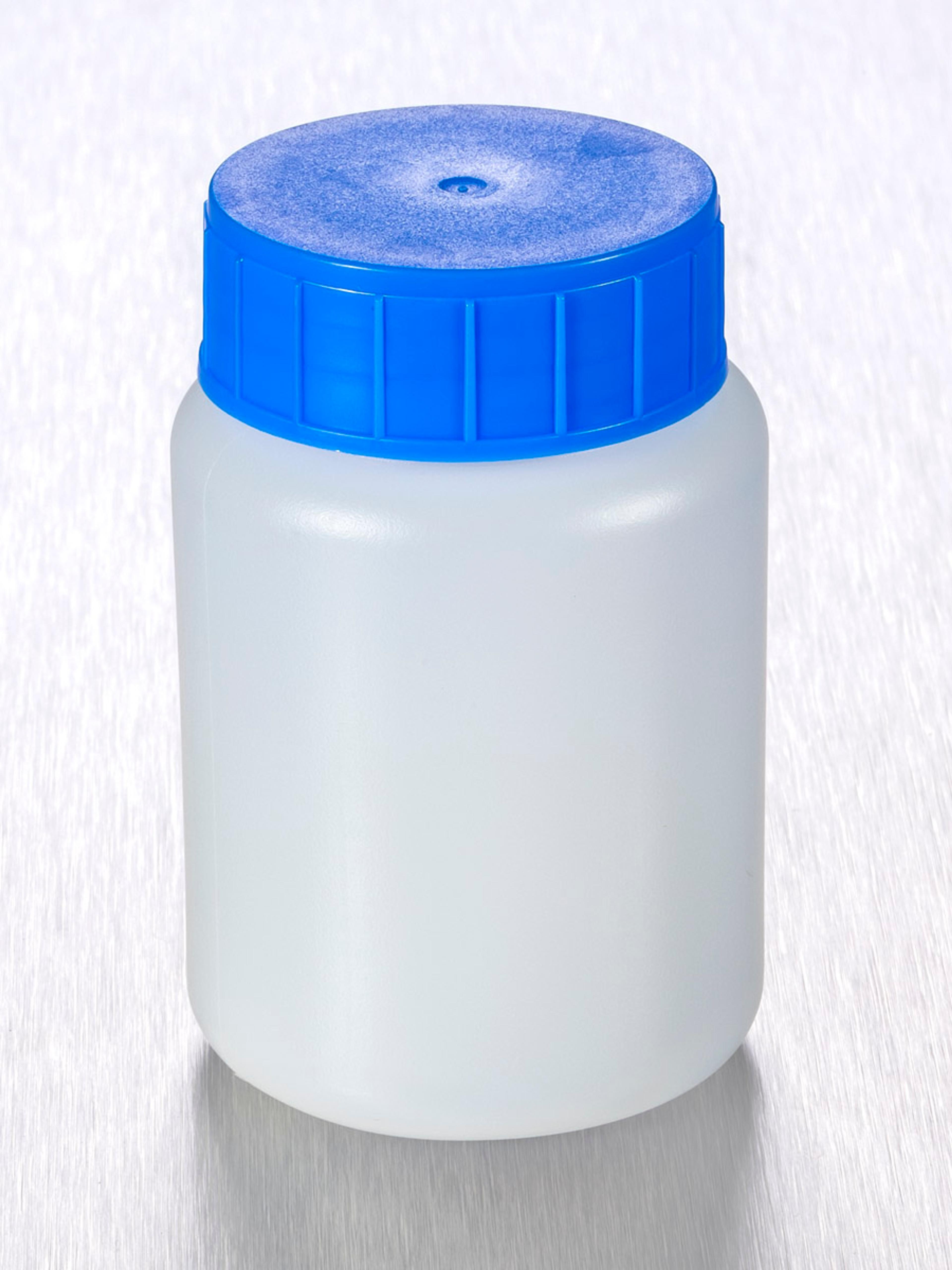 Corning® Gosselin™ Round HDPE Bottle, 100 mL, 37 mm Blue Cap with Seal, Assembled, 335/Case - Corning Life Sciences