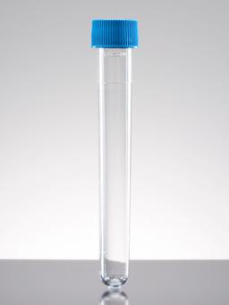 Falcon® 8 mL Round Bottom Polystyrene Test Tube, with Blue Screw Cap, Sterile, 125/Pack, 1000/Case - Corning Life Sciences - General Lab