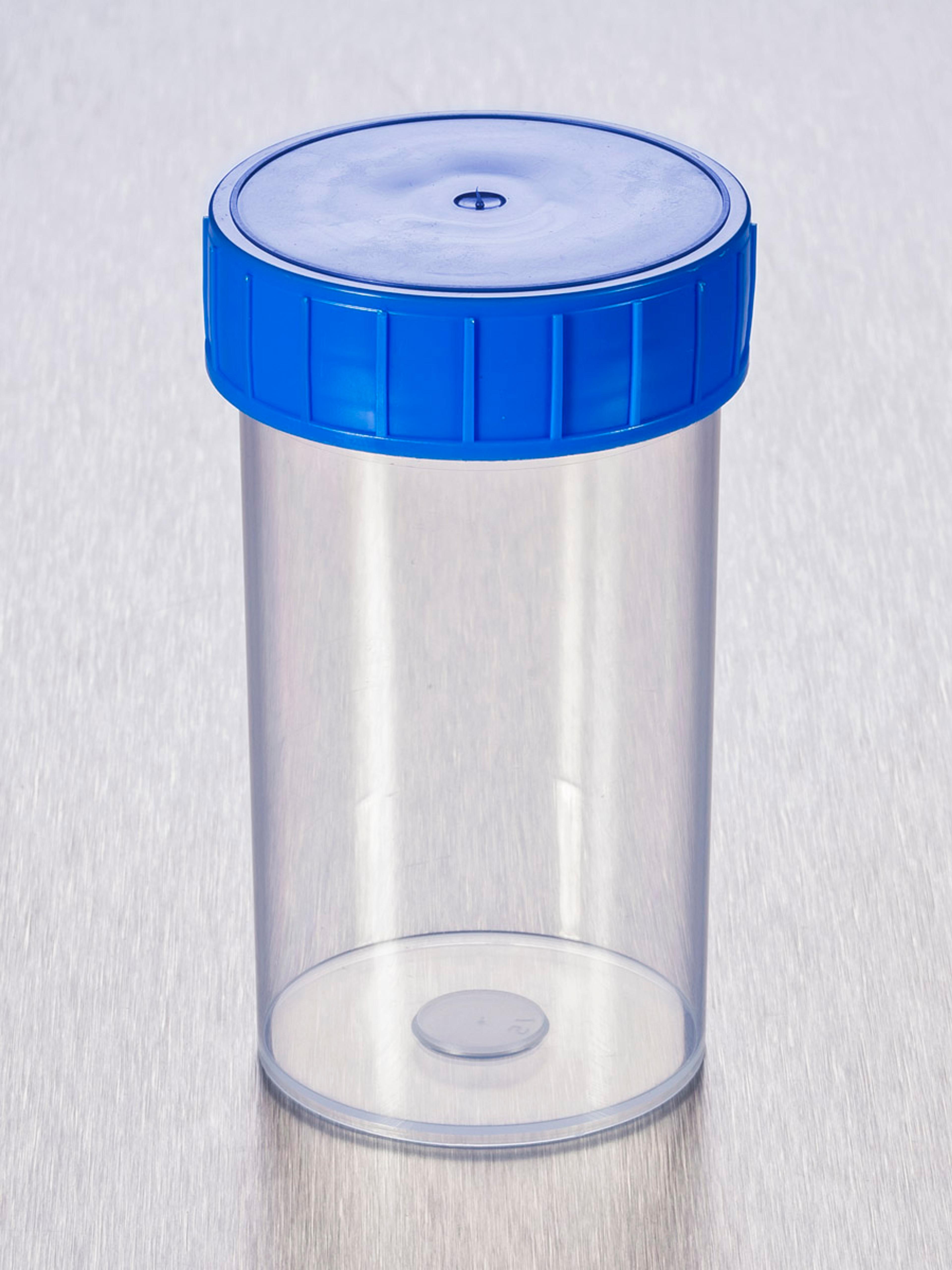 Corning® Gosselin™ Straight Container, 180 mL, PP, Blue Screw Cap, Assembled, 264/Case - Corning Life Sciences