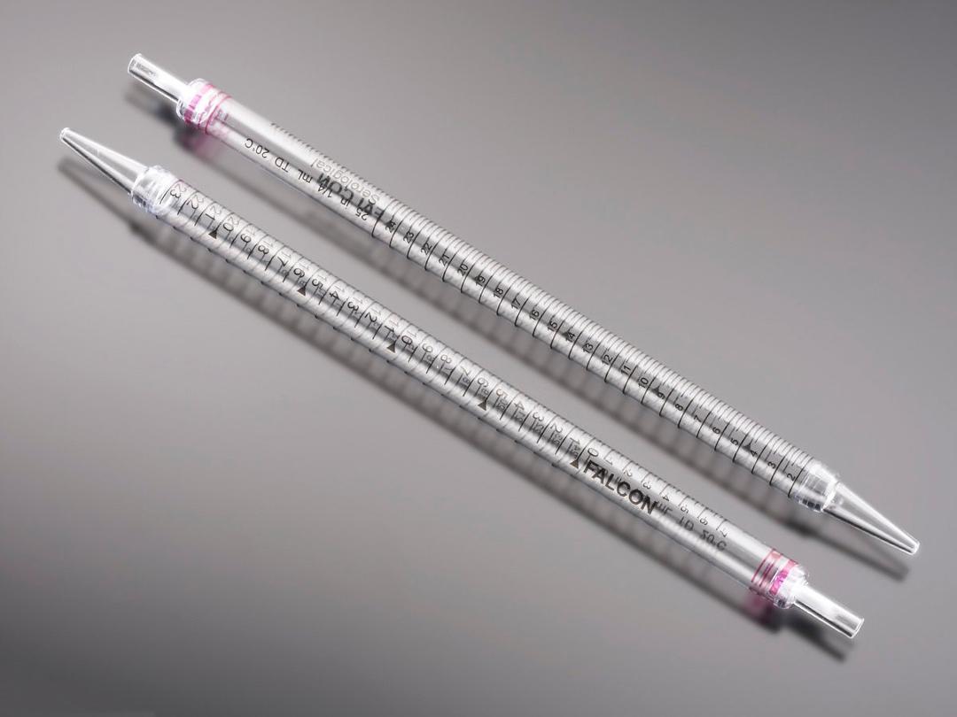 Falcon® 25 mL Serological Pipet, Polystyrene, Space Saver, 0.25 Increments, Sterile, 50/Pack, 200/Case - Corning Life Sciences - General Lab