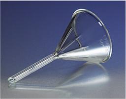 PYREX® 75 mm Diameter 60° Angle Fluted Funnel, Short Stem - Corning Life Sciences