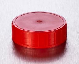 Corning® Gosselin™ Screw Cap for 125 and 180 mL Straight Container, Red PE, 100/Bag, 700/Case - Corning Life Sciences