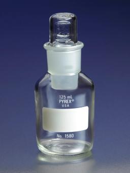 PYREX® 125 mL Wide Mouth Reagent Storage Bottles with PYREX® Stopper - Corning Life Sciences - General Lab