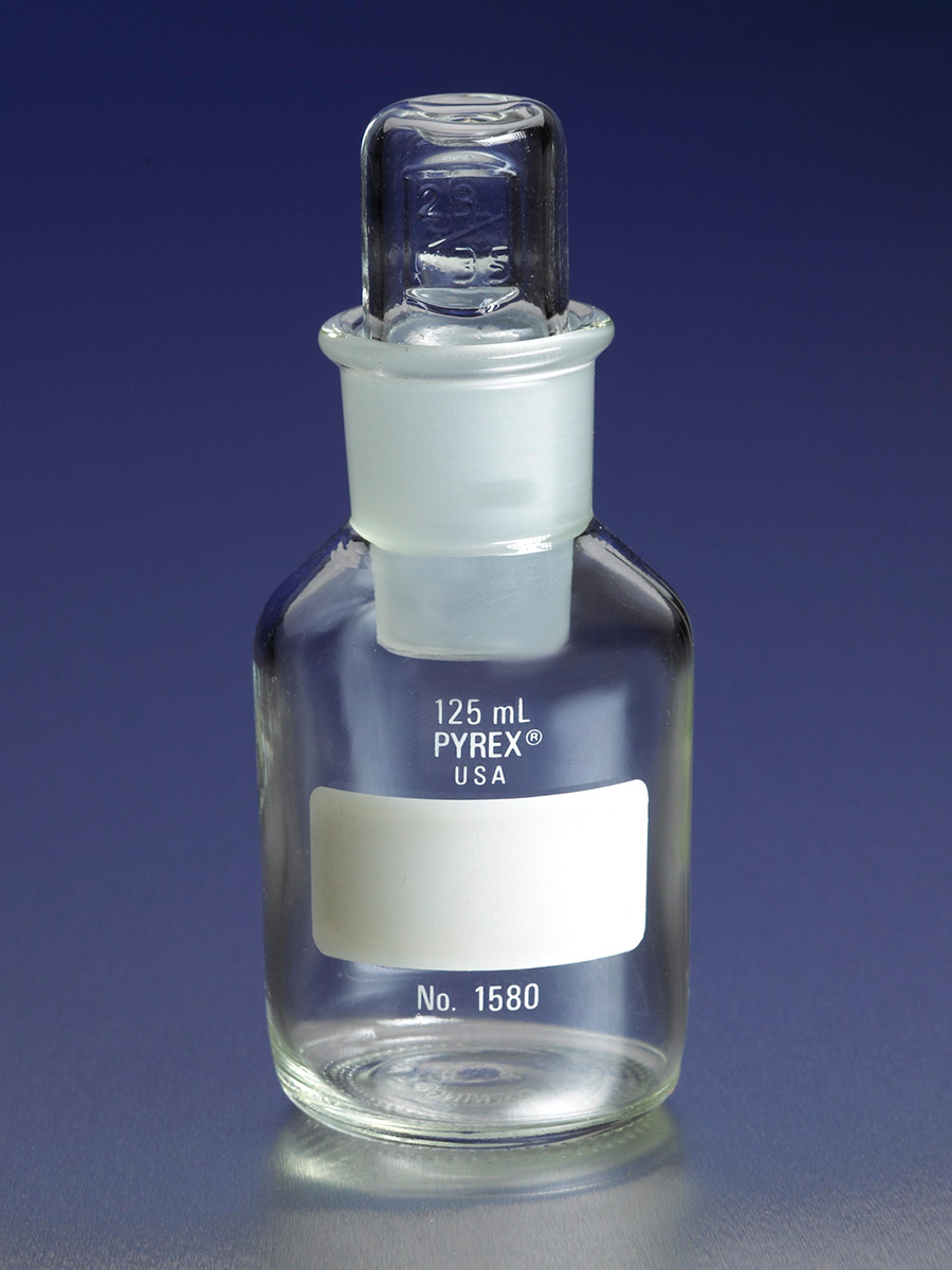 PYREX® 125 mL Wide Mouth Reagent Storage Bottles with PYREX® Stopper - Corning Life Sciences - General Lab
