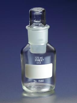 PYREX® 125 mL Wide Mouth Reagent Storage Bottles with PYREX® Stopper - Corning Life Sciences - General Lab