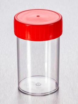Corning® Gosselin™ Straight Container, 200 mL, PS, Red Screw Cap, Assembled, Sterile, 162/Case - Corning Life Sciences
