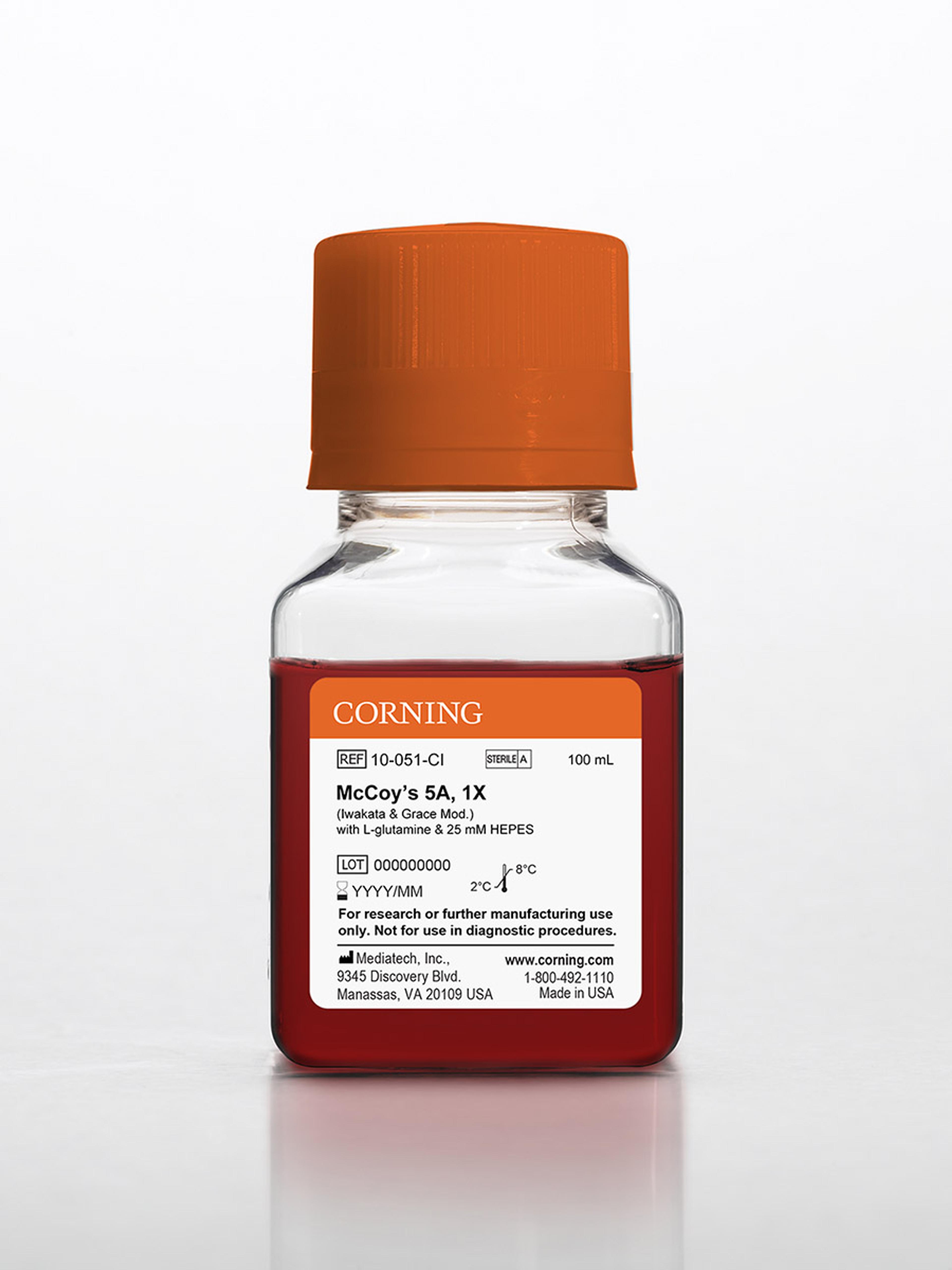 Corning® 100 mL McCoy’s 5A (Iwakata & Grace Modification) - Corning Life Sciences