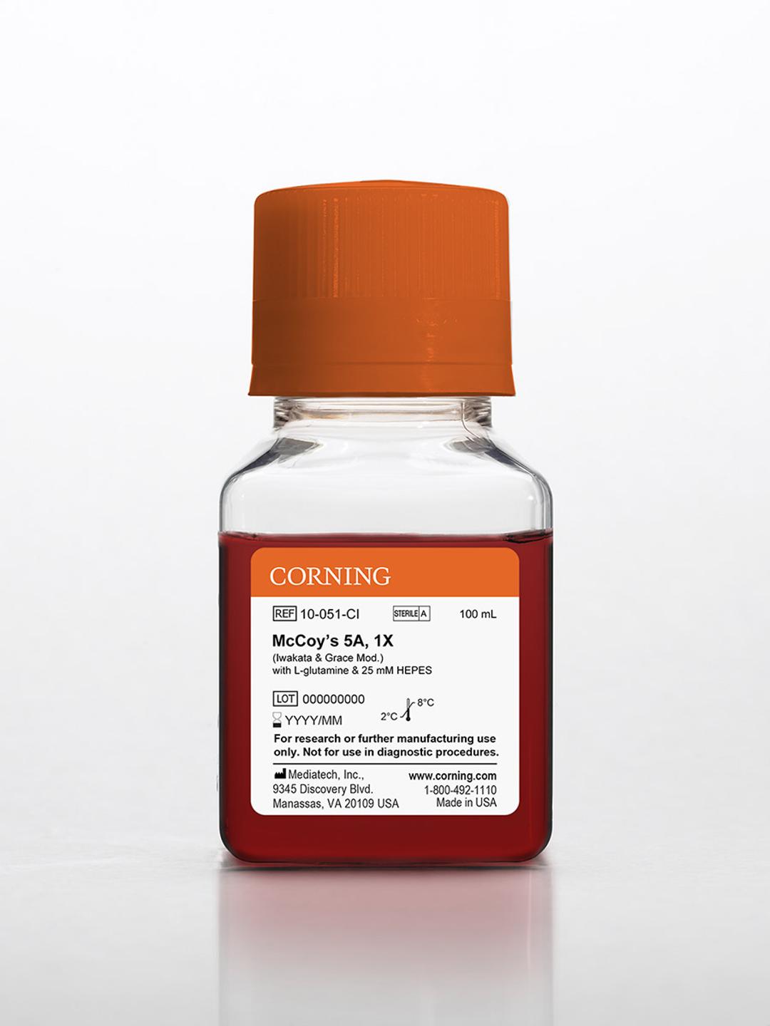 Corning® 100 mL McCoy’s 5A (Iwakata & Grace Modification) - Corning Life Sciences