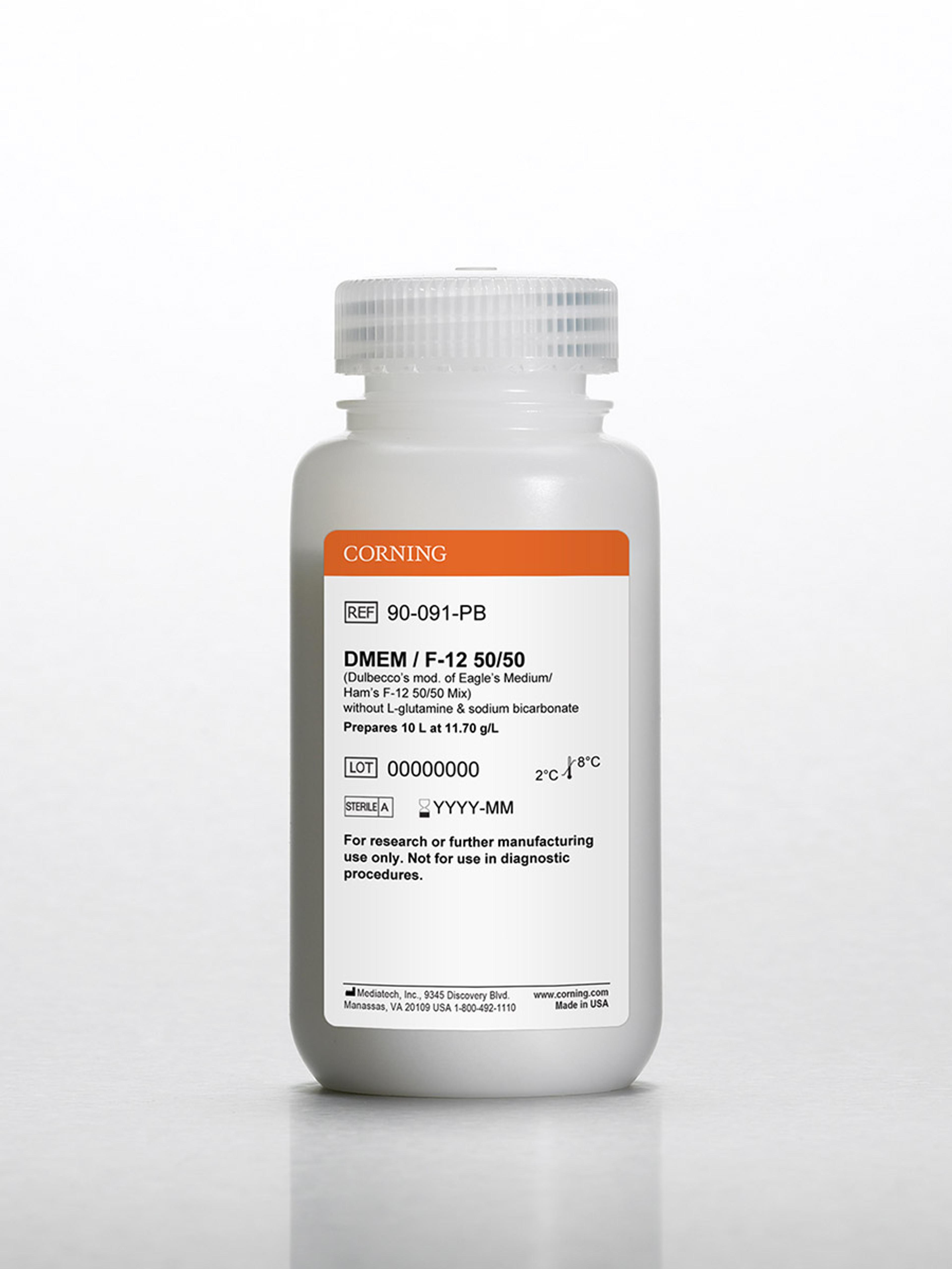 Corning® 10L DMEM (Dulbecco’s Modified Eagle’s Medium)/Hams F-12 50/50 Mix, Powder - Corning Life Sciences