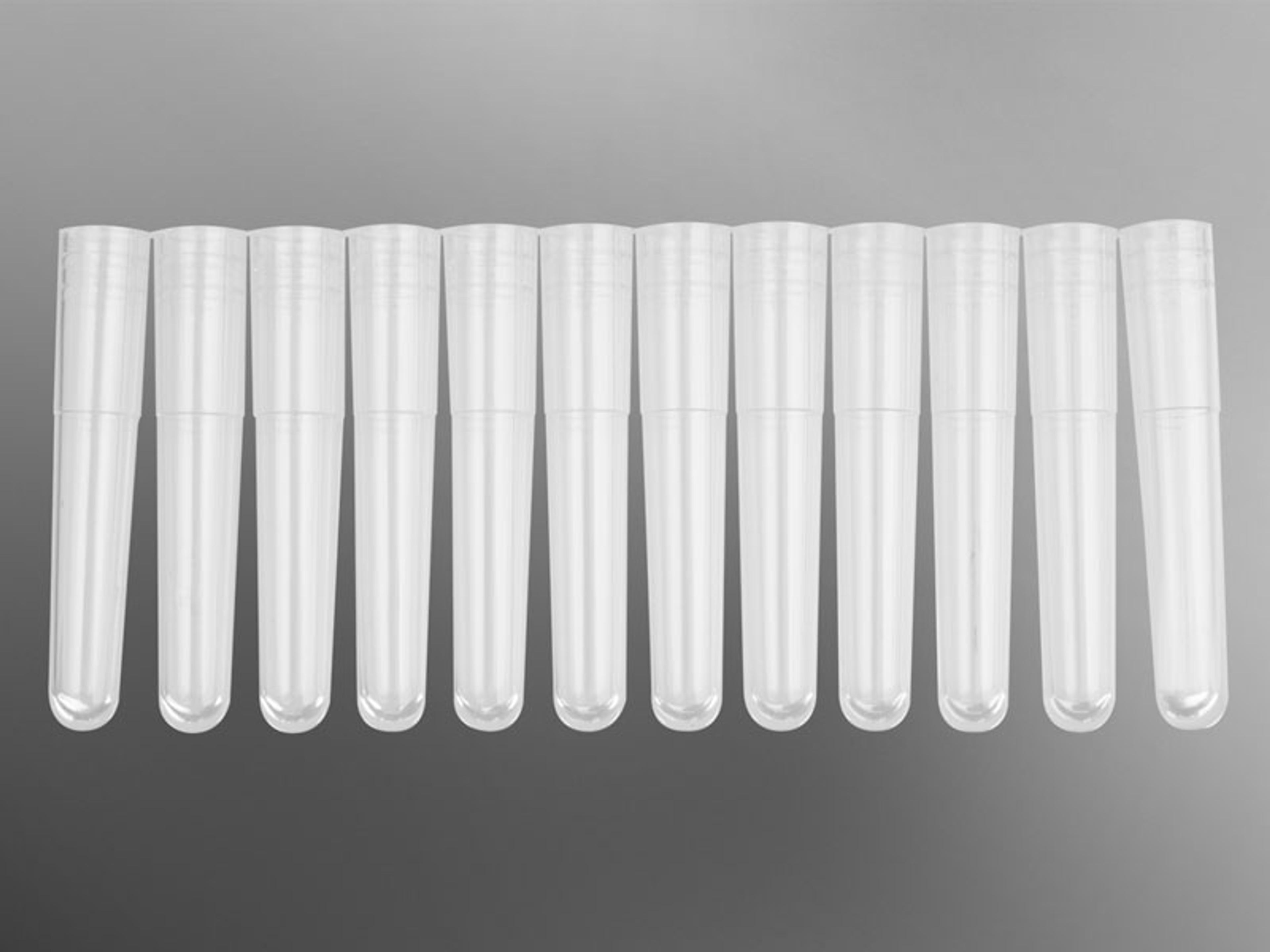 Axygen® 96-well 1.1 mL Polypropylene Cluster Tubes, 12-Tube Strip Format, Nonsterile, 8 Strips/Rack, 10 Racks/Pack, 5 Packs/Case - Corning Life Sciences