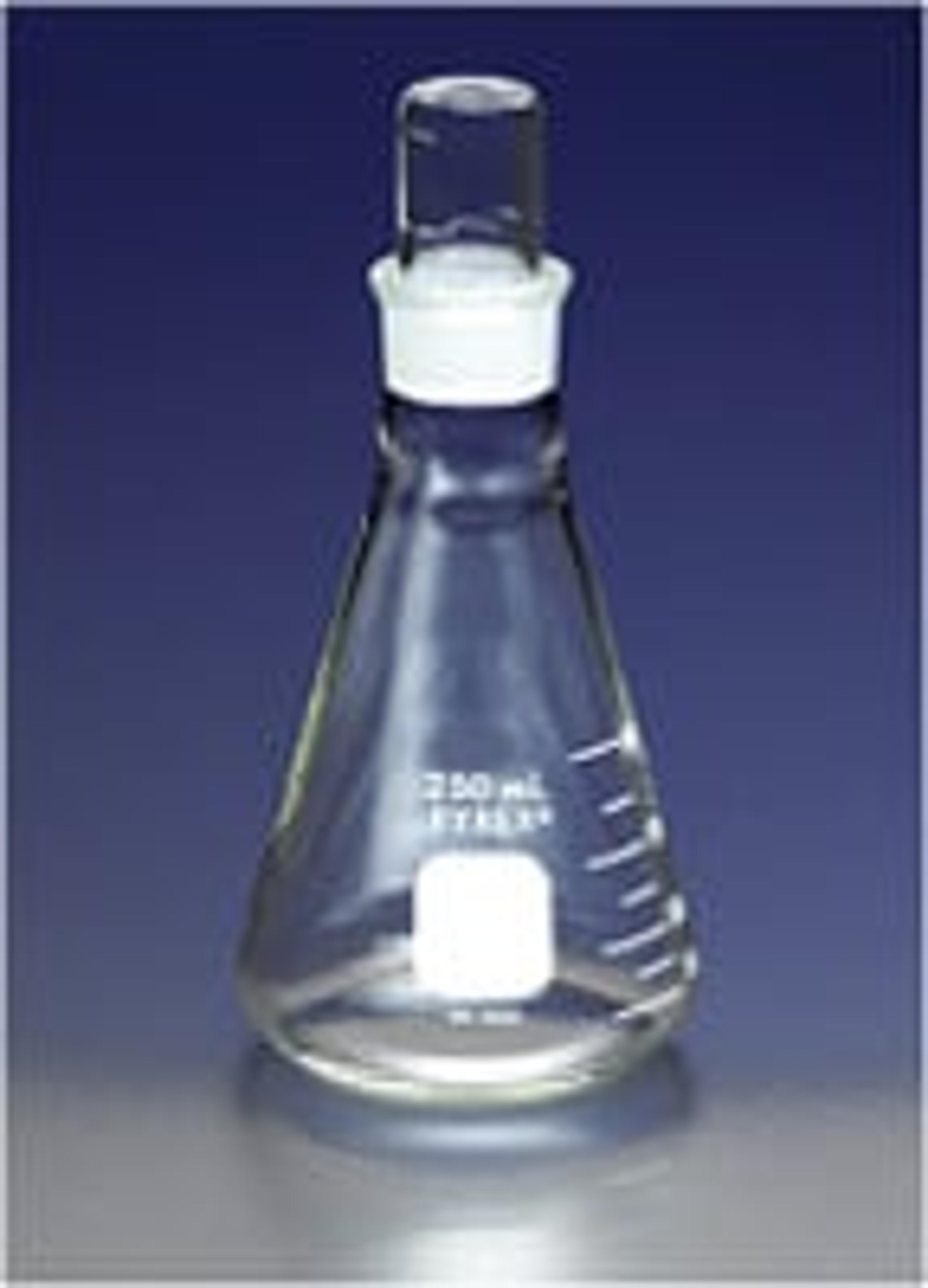 PYREX® 125 mL Narrow Mouth Erlenmeyer Flask with PYREX® Standard Taper Stopper - Corning Life Sciences - General Lab