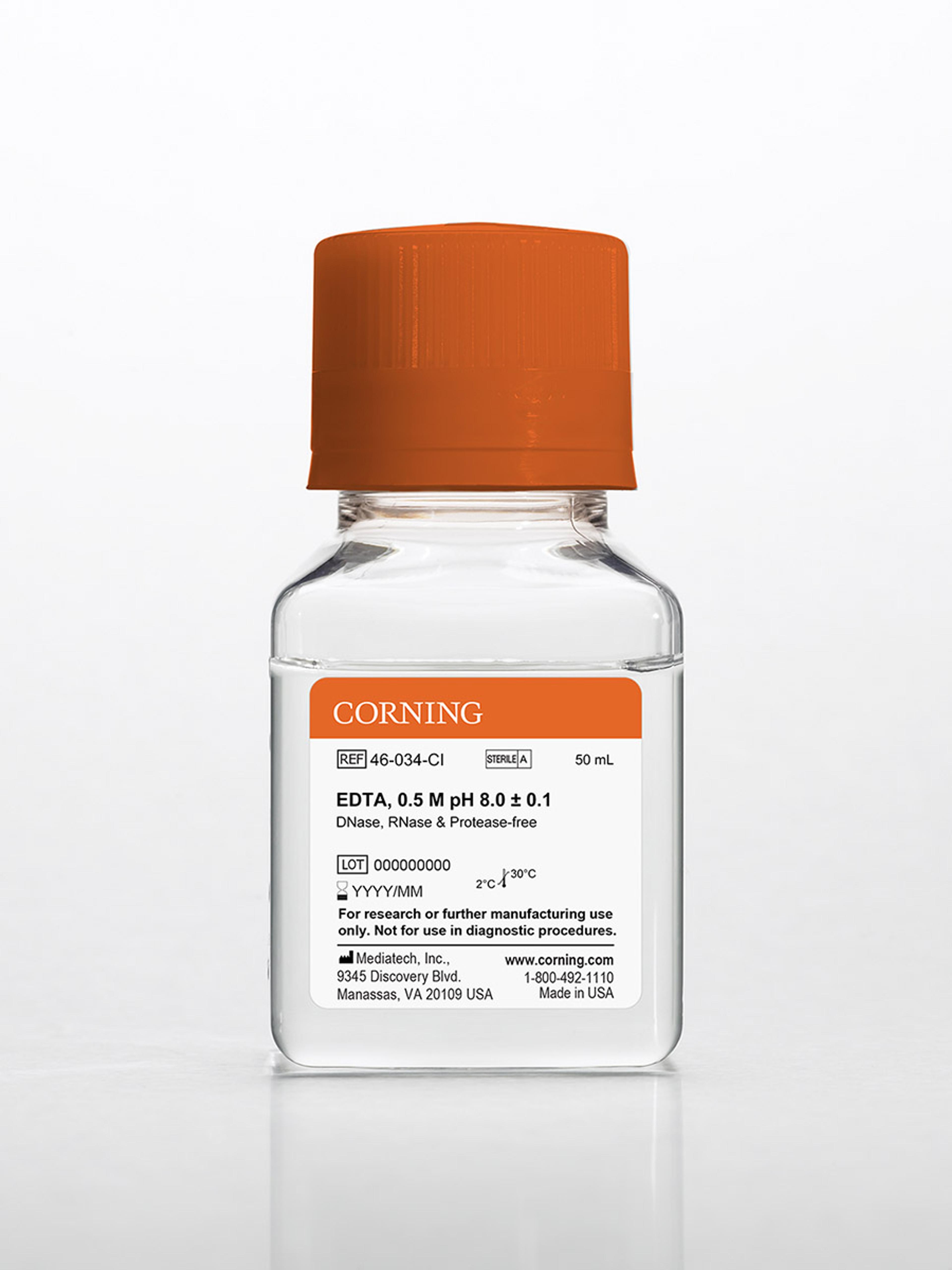 Corning® 100 mL 0.5M EDTA, pH 8.0 - Corning Life Sciences