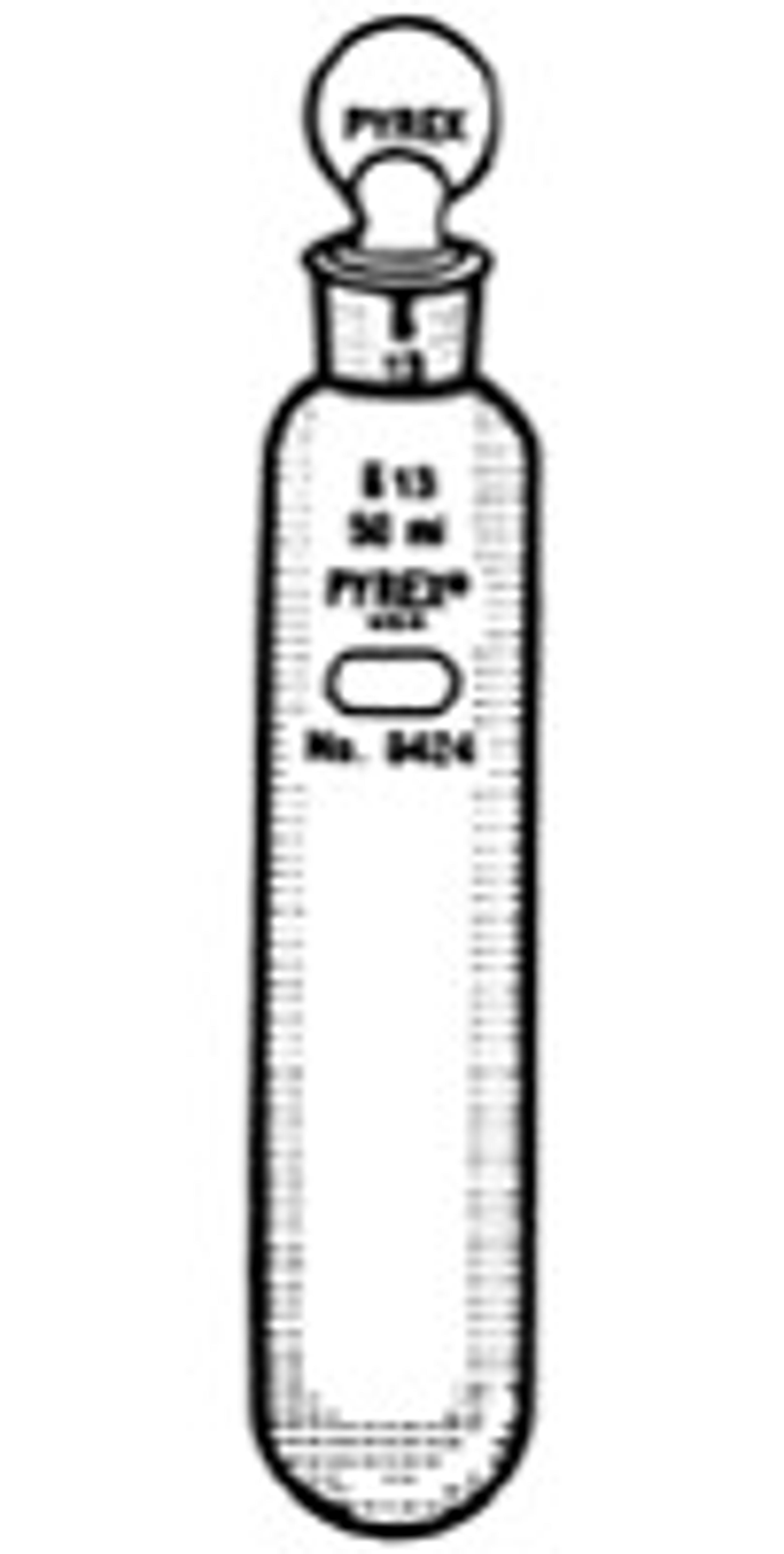 PYREX® 50 mL Round Bottom Centrifuge Tube with Standard Taper Pennyhead Stopper - Corning Life Sciences