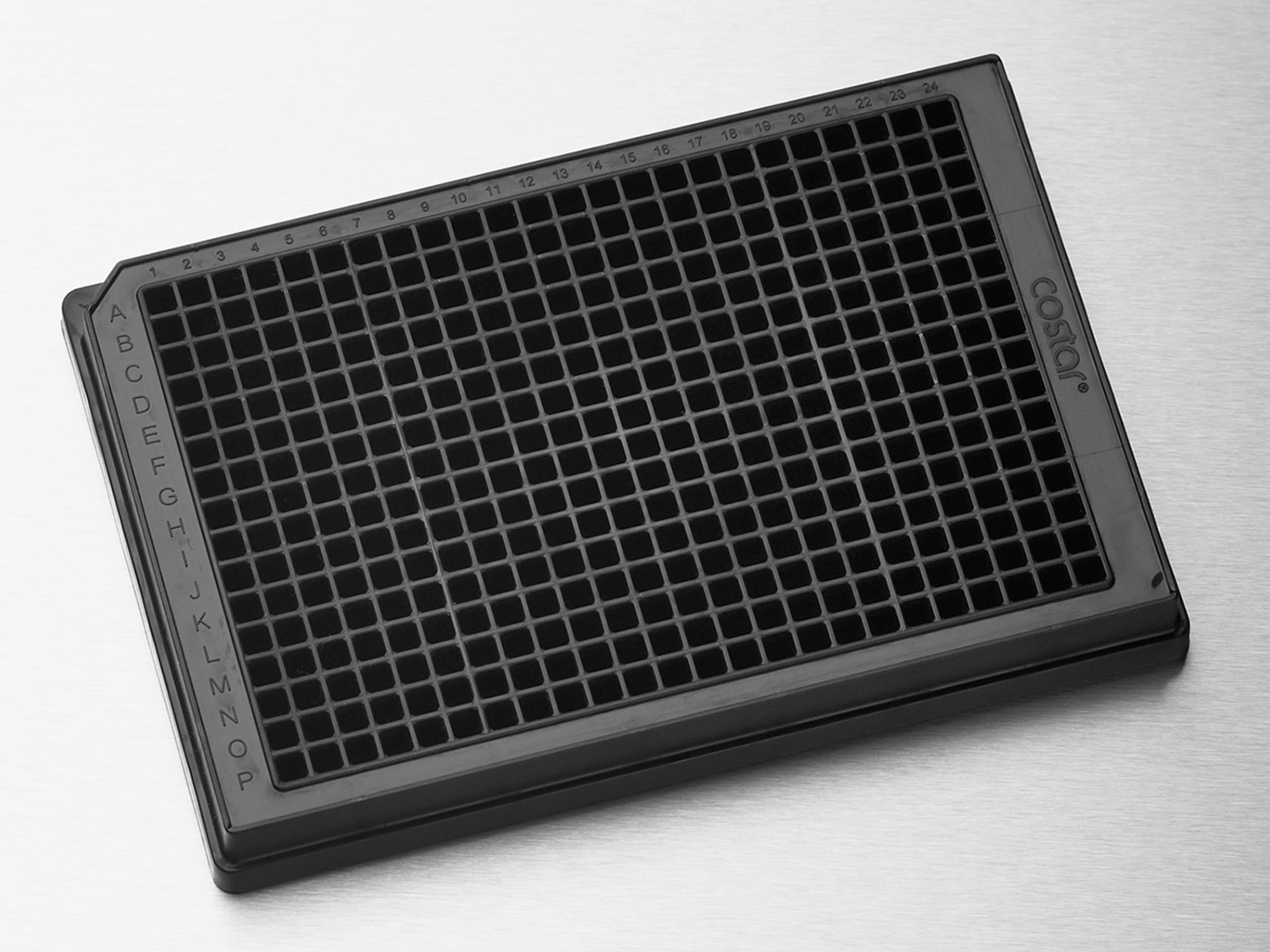 Corning® 384-well Low Flange Black Flat Bottom Polystyrene NBS Microplate, 10 per Bag, without Lid, Nonsterile - Corning Life Sciences - Life Sciences