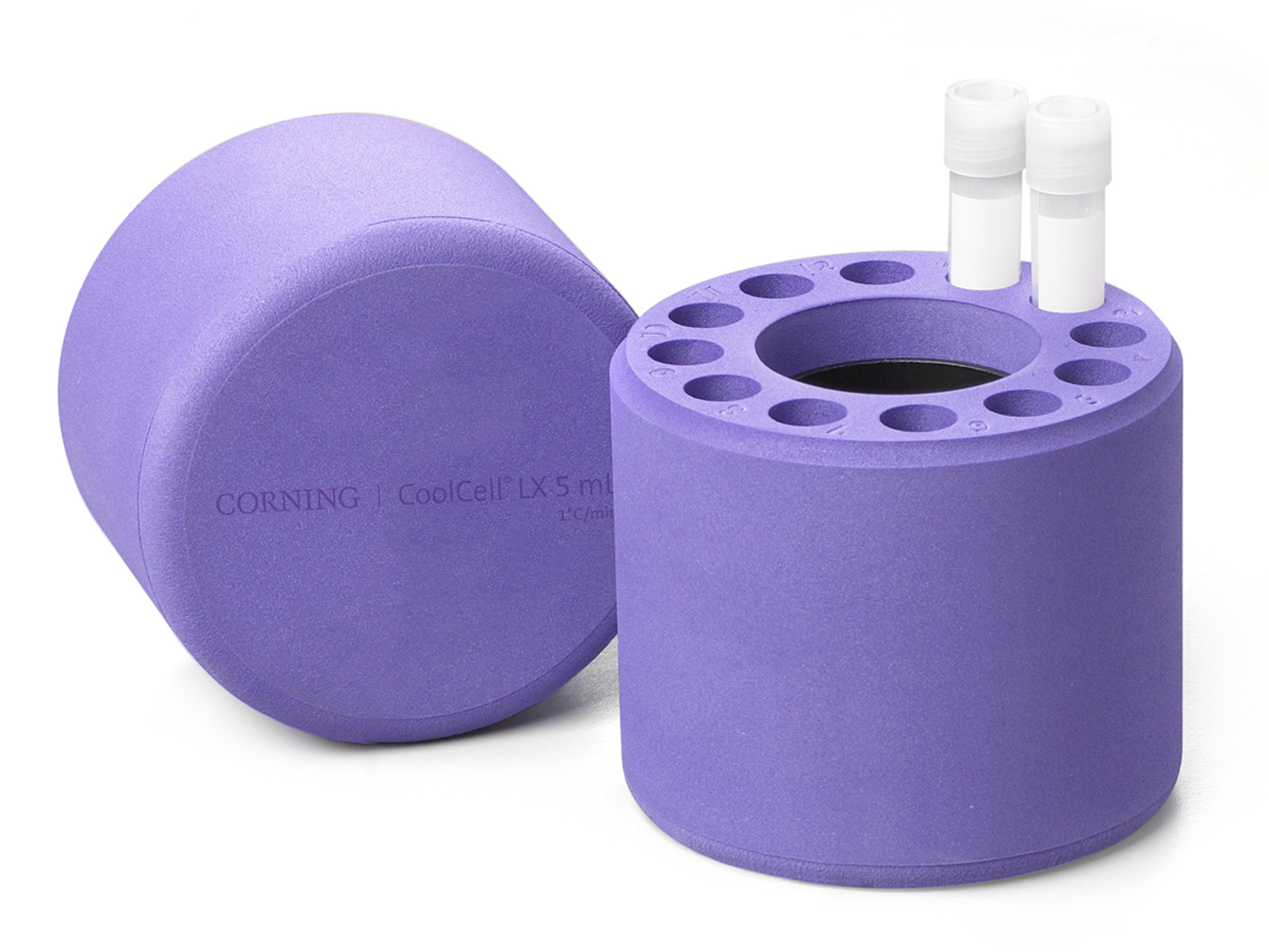 Corning® CoolCell® 5 mL LX, Cell Freezing Container, for 12 x 3.5 mL to 5 mL Cryogenic Vials, Purple - Corning Life Sciences - General Lab