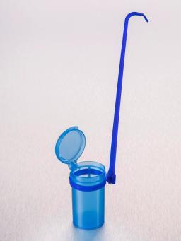 Corning® Gosselin™ Dipper, 90 mL, with Removable Handle, Blue PP with Blue Hinged Cap, Sterile, 1/Bag, 150/Case - Corning Life Sciences - General Lab