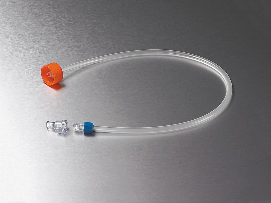 Corning® 33 mm Polyethylene Filling Cap with 1/4 (6.4 mm) ID Tubing with a Male MPC Coupling and a Female MPC End Cap - Corning Life Sciences - Life Sciences