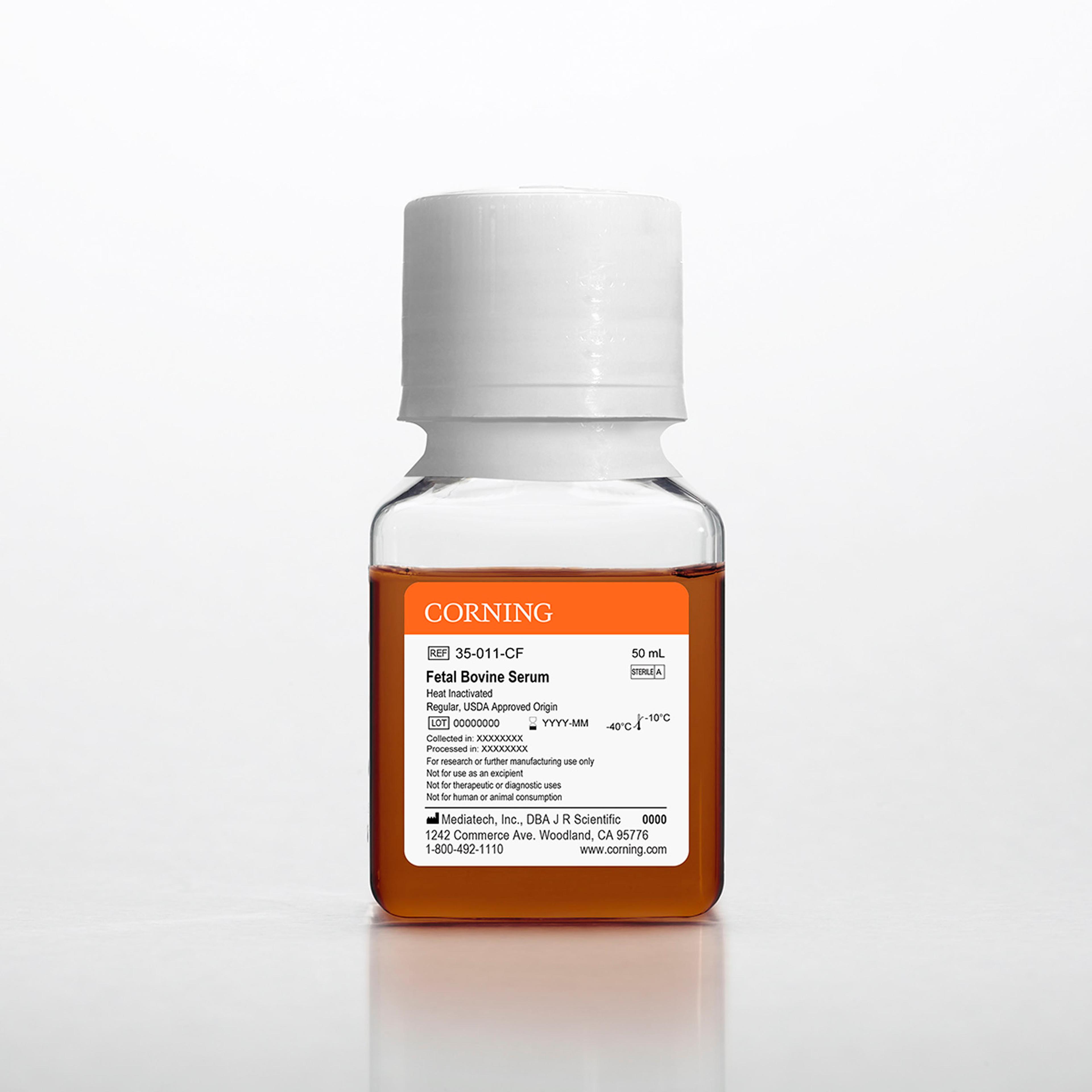 Corning® Fetal Bovine Serum, 50 mL, Regular, USDA Approved Origin (Heat Inactivated) - Corning Life Sciences - Life Sciences