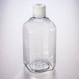 Corning® Gosselin™ Octagonal PET Bottle, 1 L, Graduated, 31 mm Tamper-evident Cap, Non-assembled, 12/Pack, 48/Case - Corning Life Sciences - General Lab