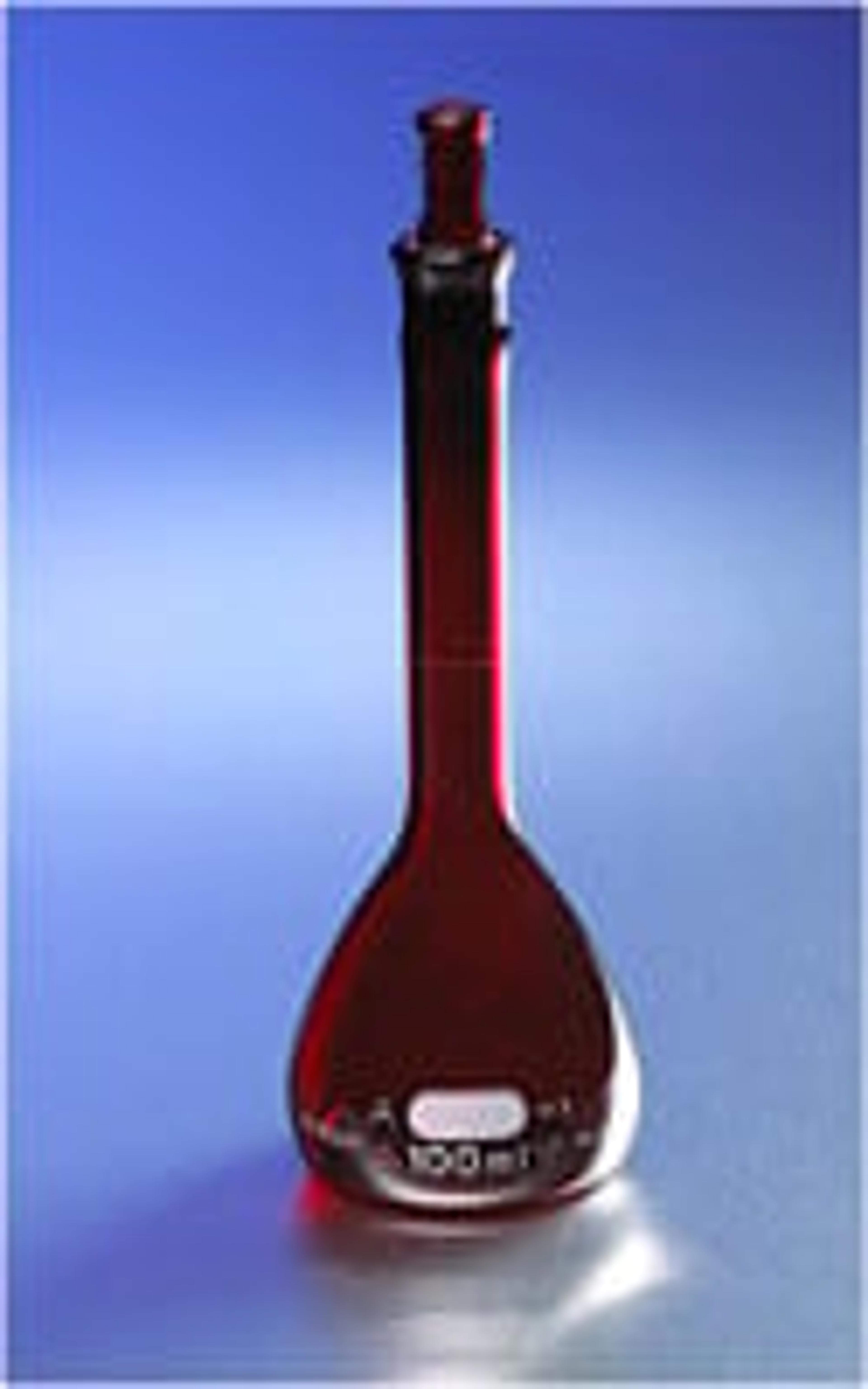 PYREX® Low Actinic 10 mL Class A Volumetric Flask with Glass Standard Taper Stopper - Corning Life Sciences - General Lab