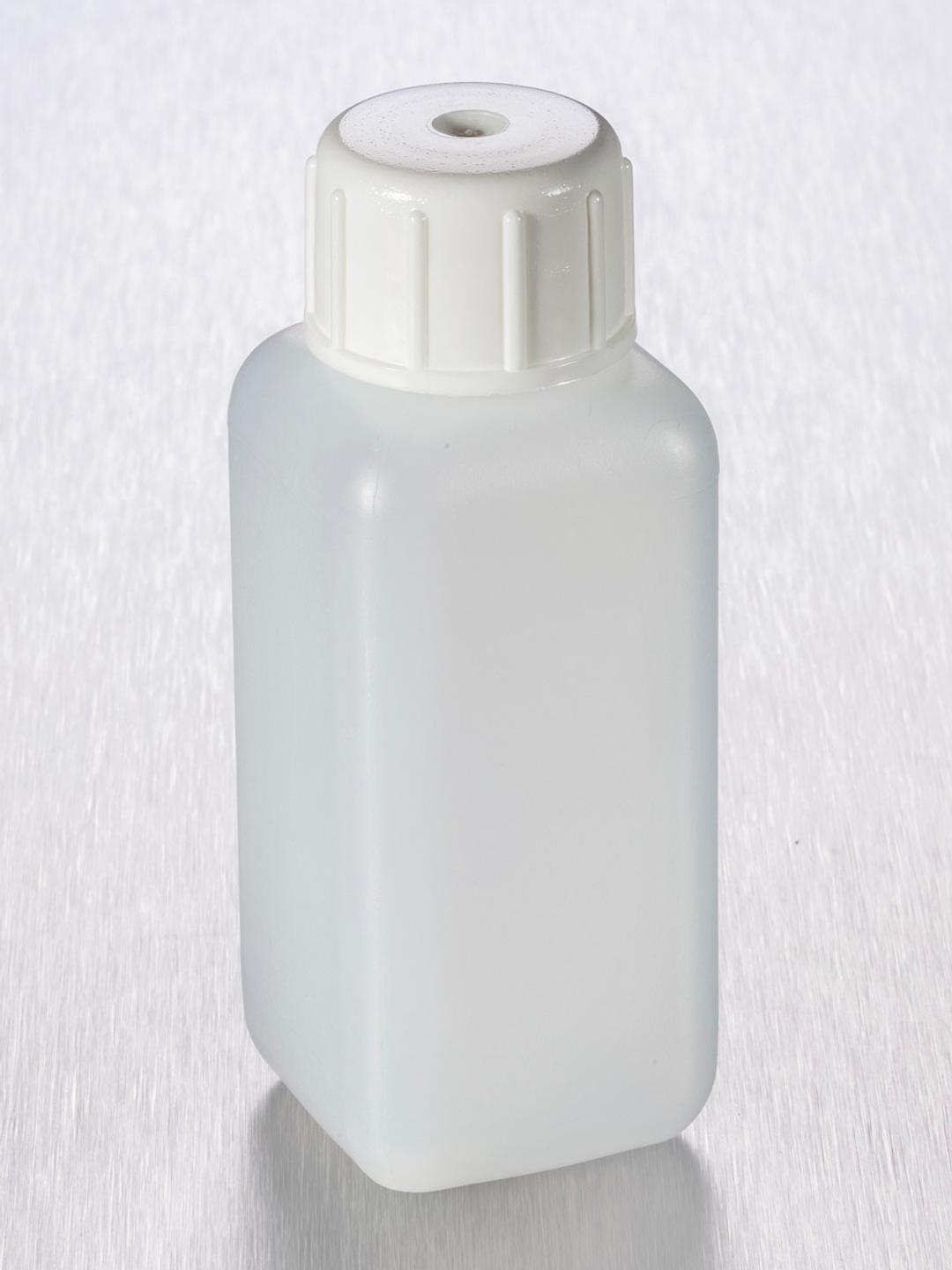Corning® Gosselin™ Square HDPE Bottle, 100 mL, 20 mm White Cap, Non-assembled, 300/Case - Corning Life Sciences