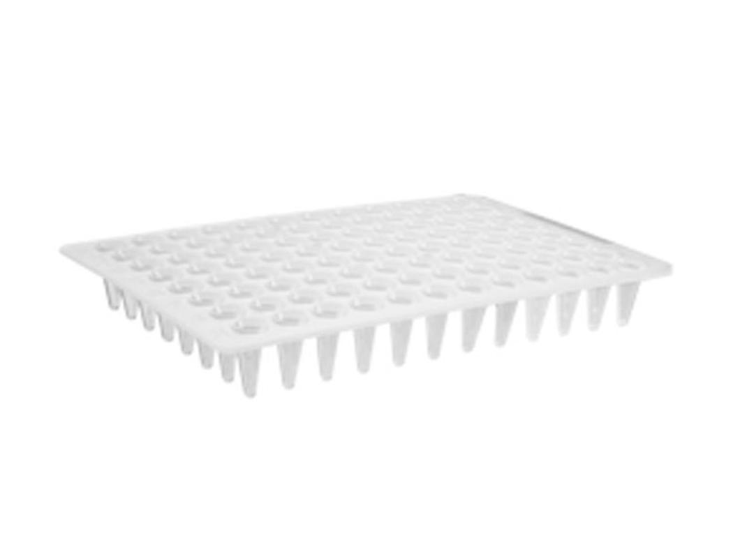 Axygen® 96-well Polypropylene Flat Top PCR Microplate, Low Profile, No Skirt, White, Nonsterile - Corning Life Sciences