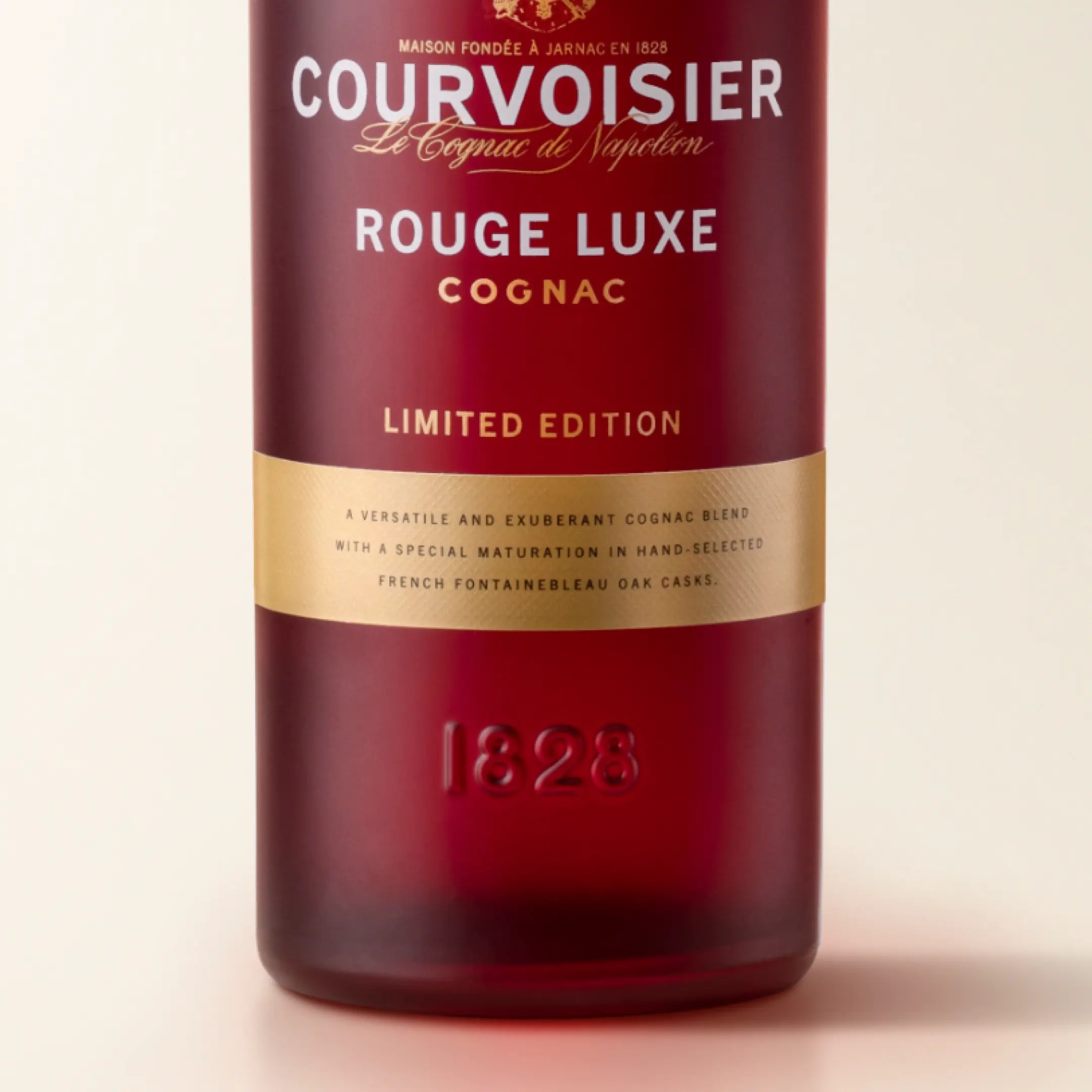 Courvoisier Rouge Luxe bottle close up