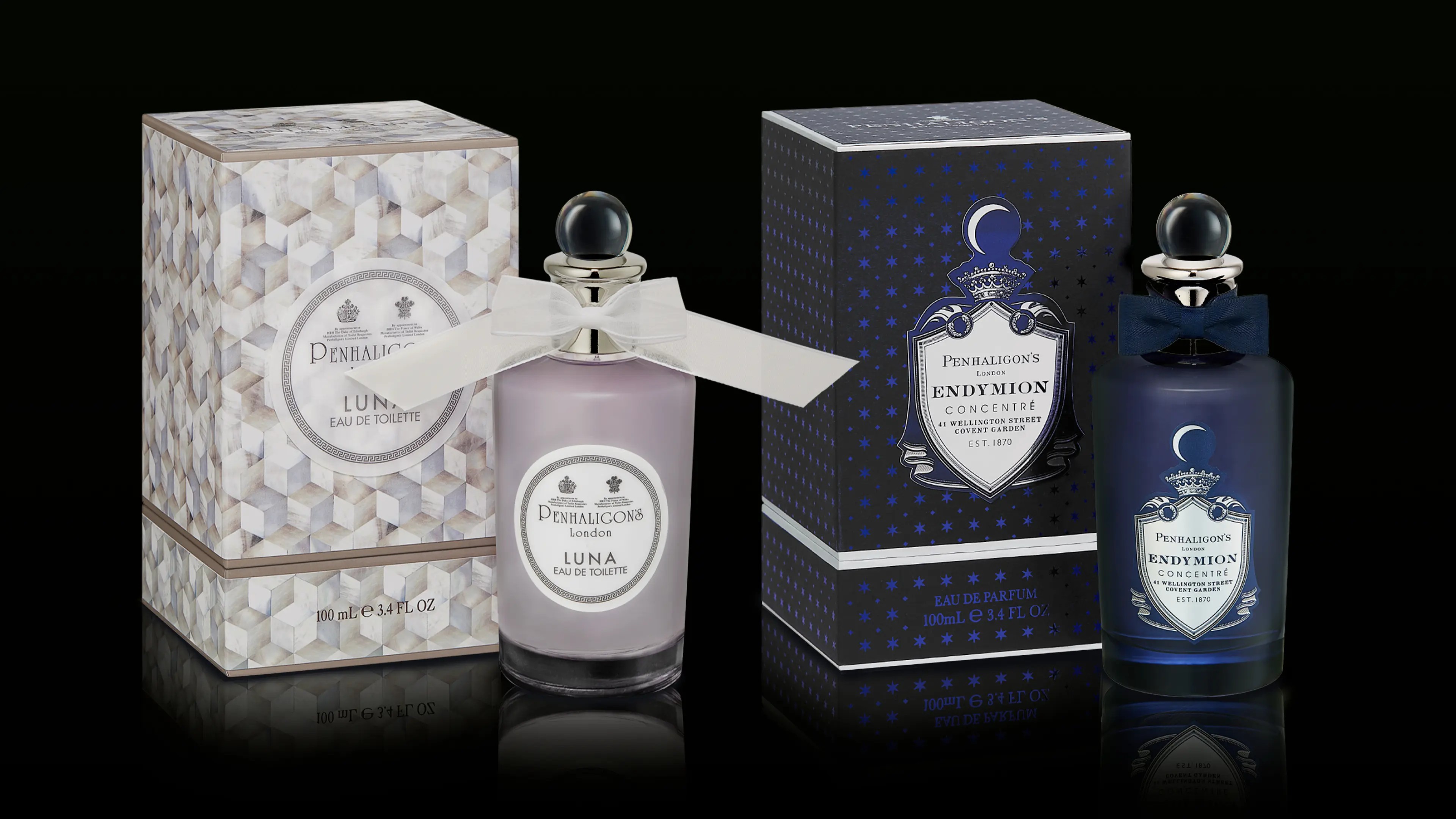 Penhaligons bottles with boxes