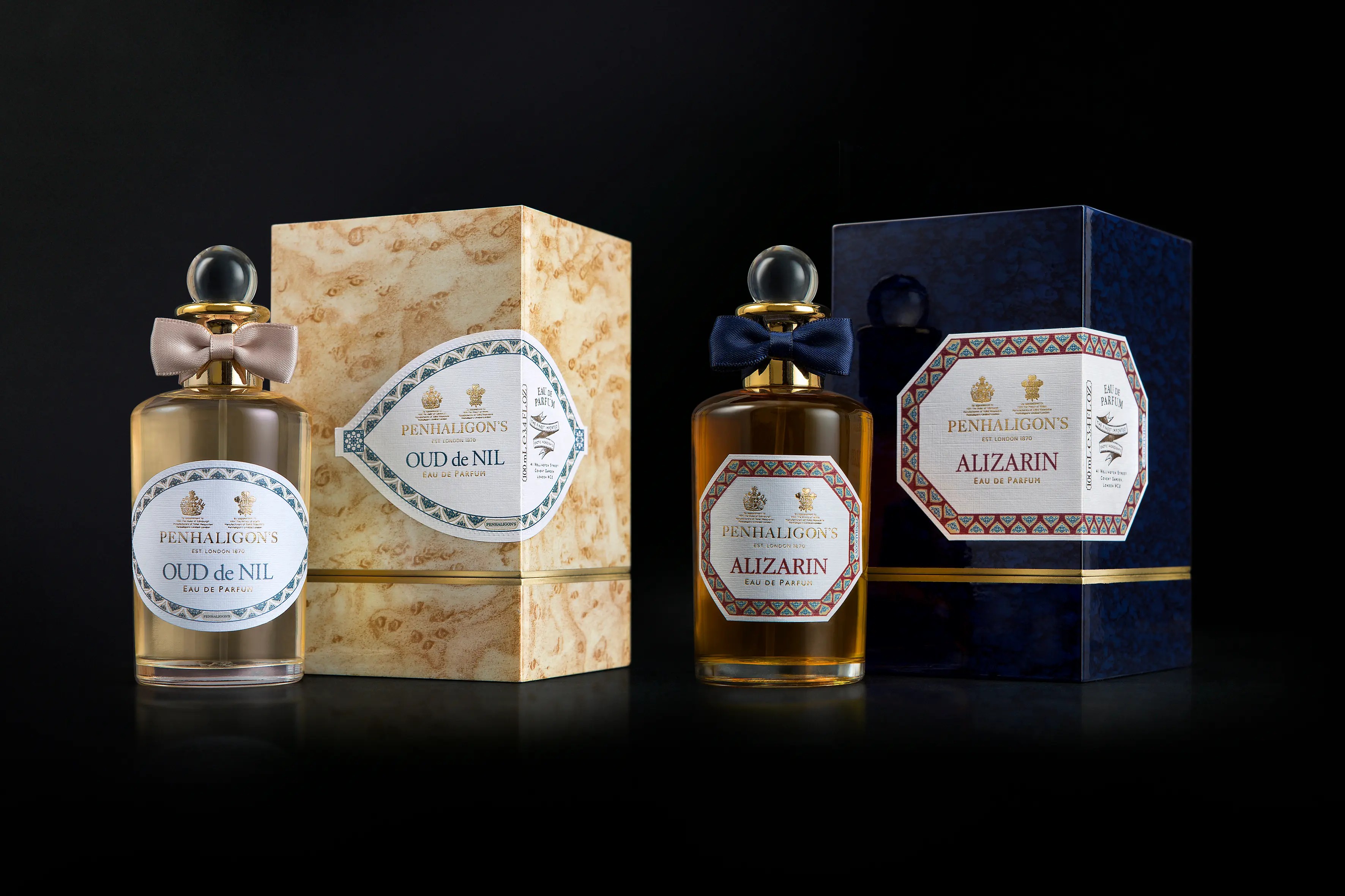 Two Penhaligons bottles with packaging