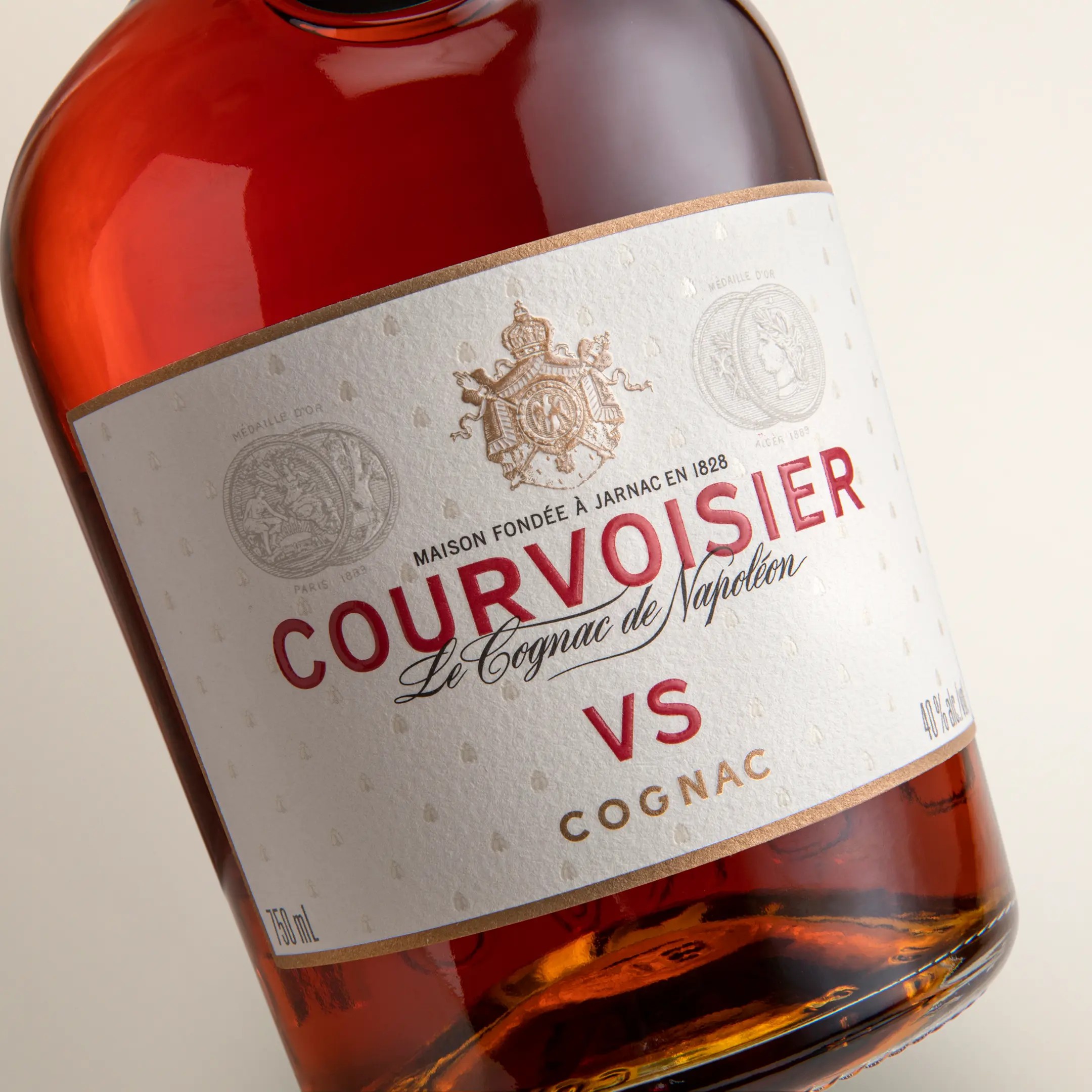 Courvoisier vs cognac bottle print design
