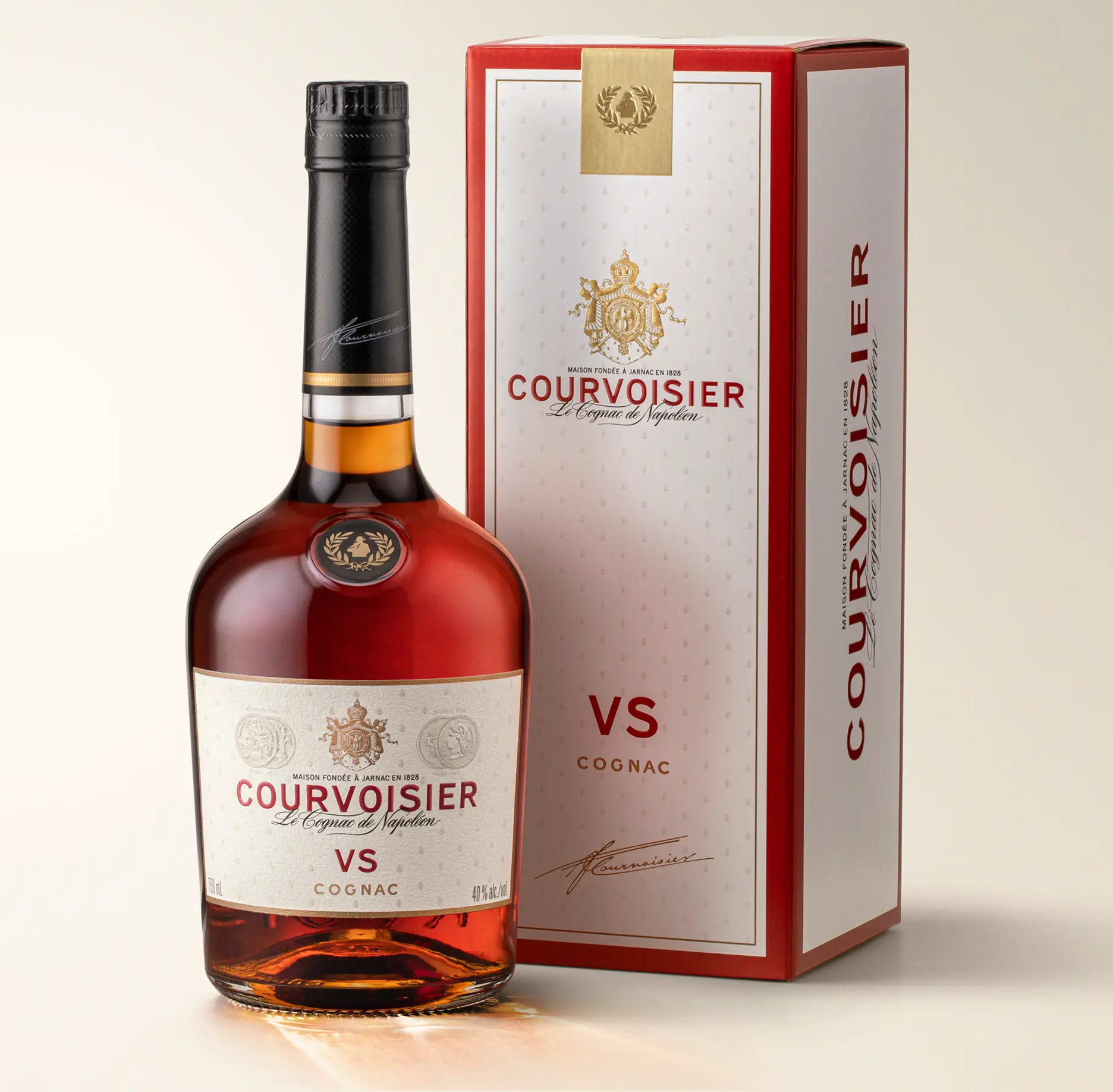 Courvoisier vs cognac bottle print design