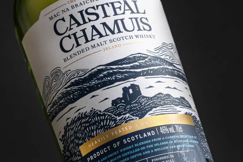 Caisteal Chamuis bottle label