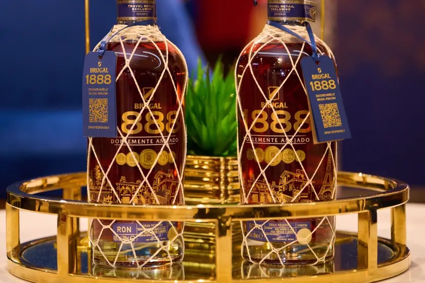 Burgal bottles on tray