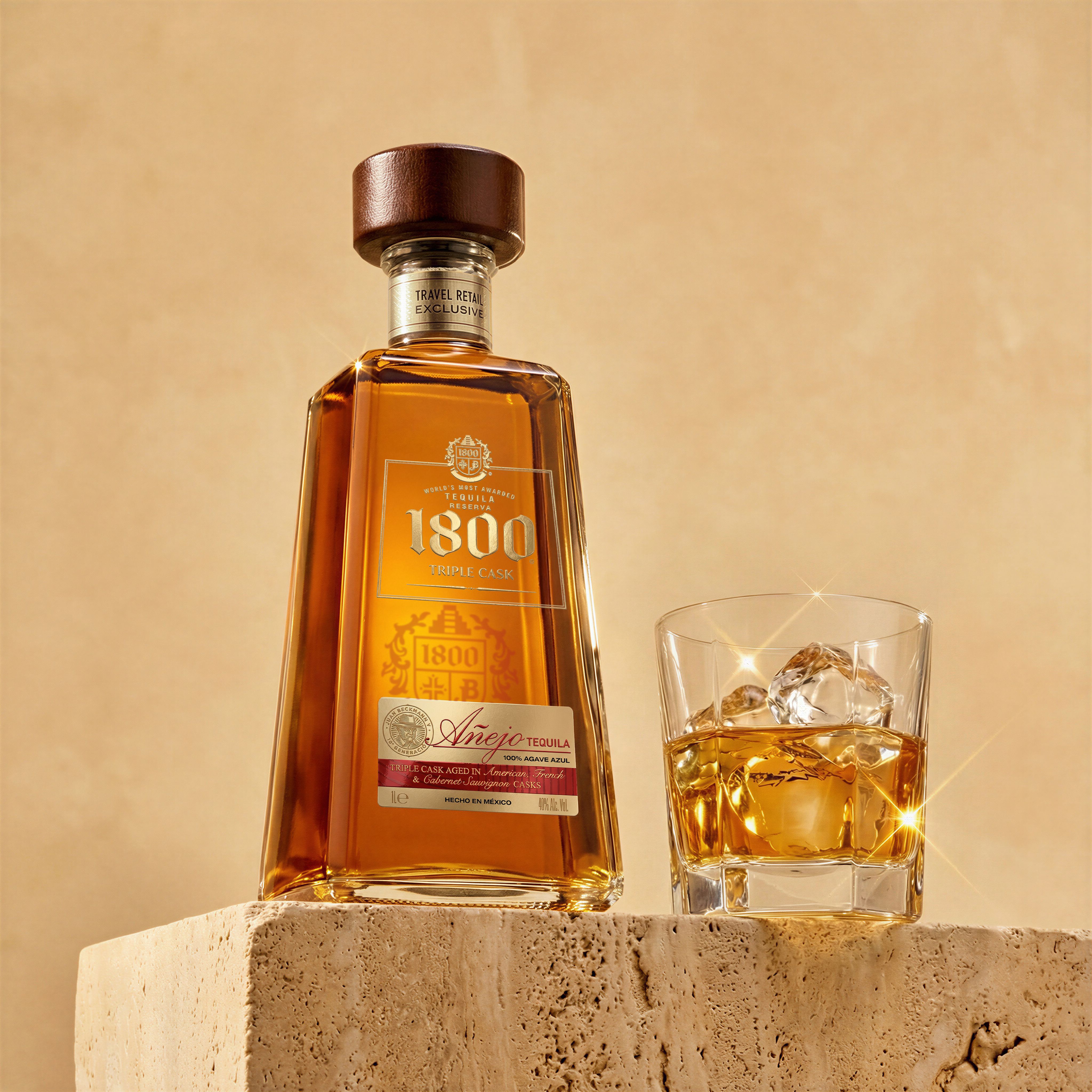 1800 bottle & glass