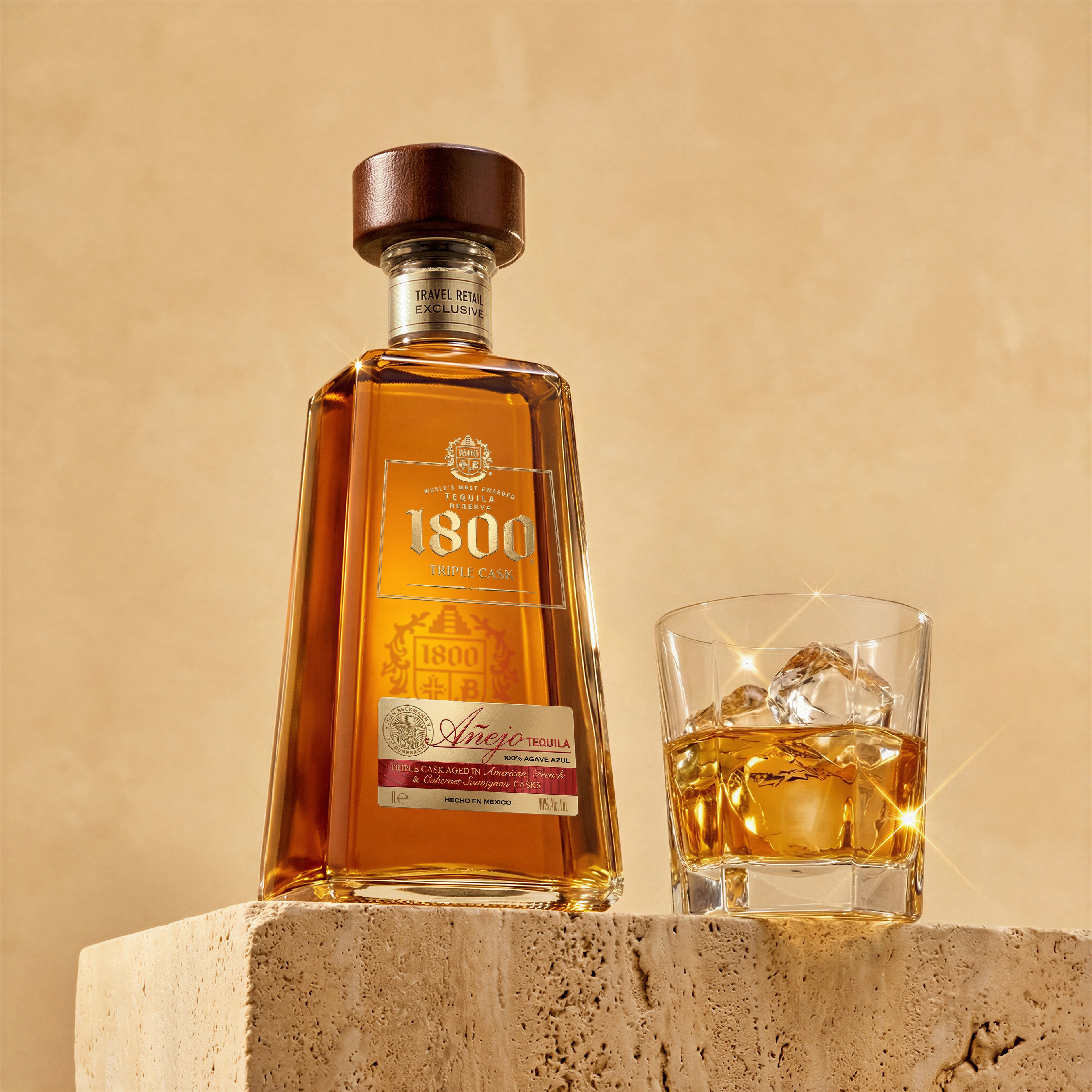 1800 bottle & glass