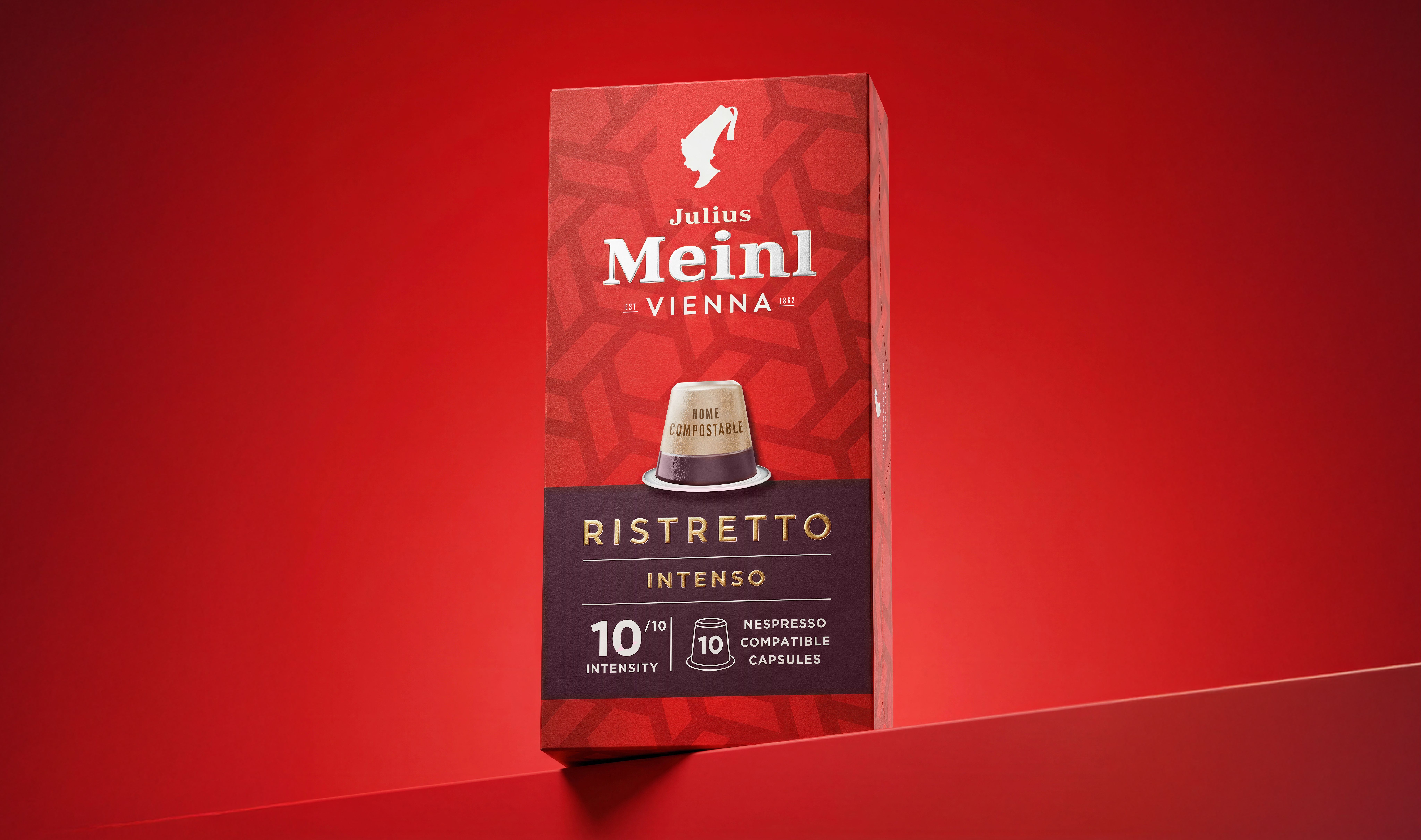 Box of coffee capsules
