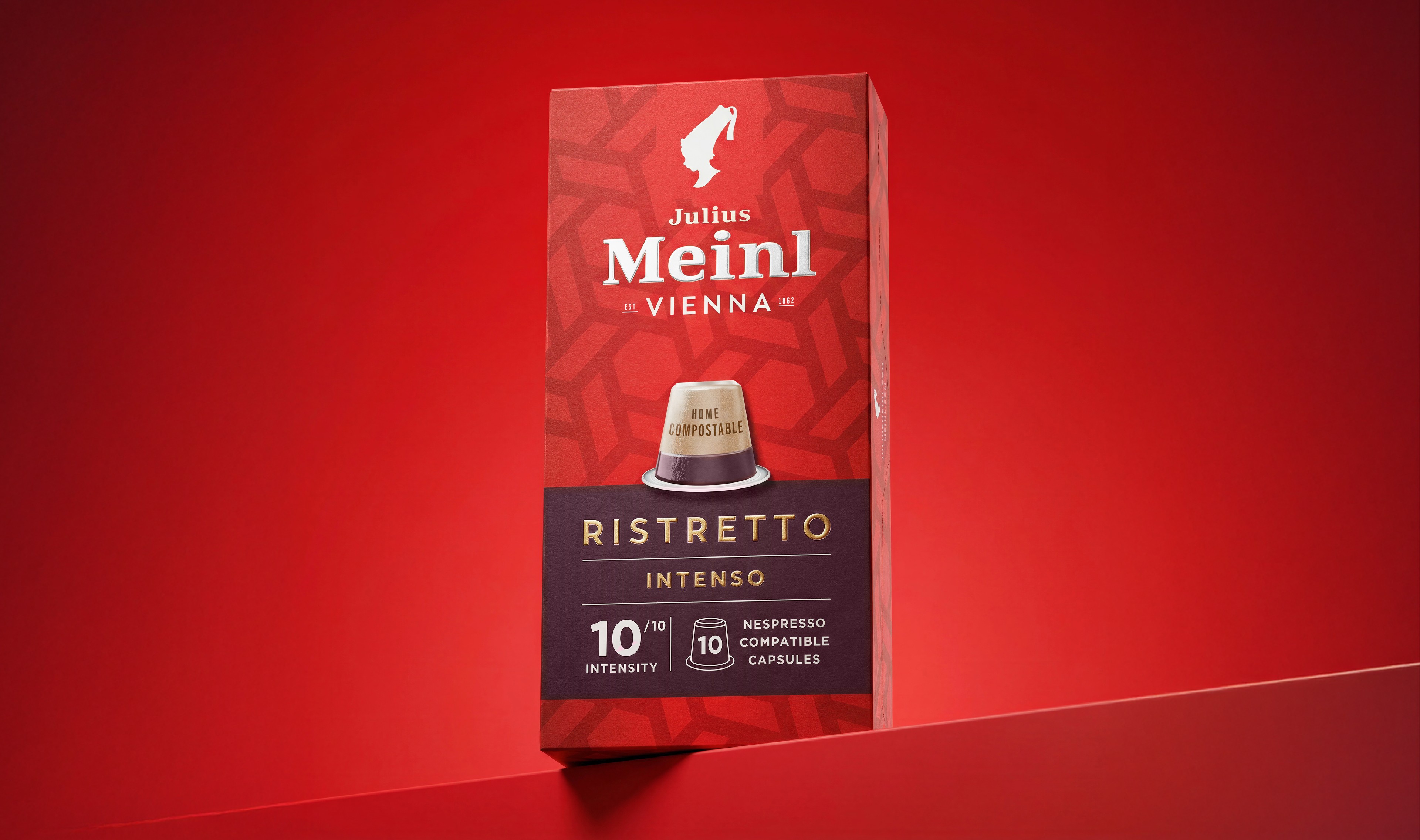 Box of coffee capsules