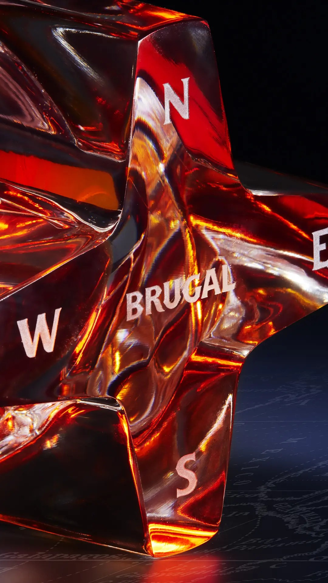 Andres Brugal glass compass