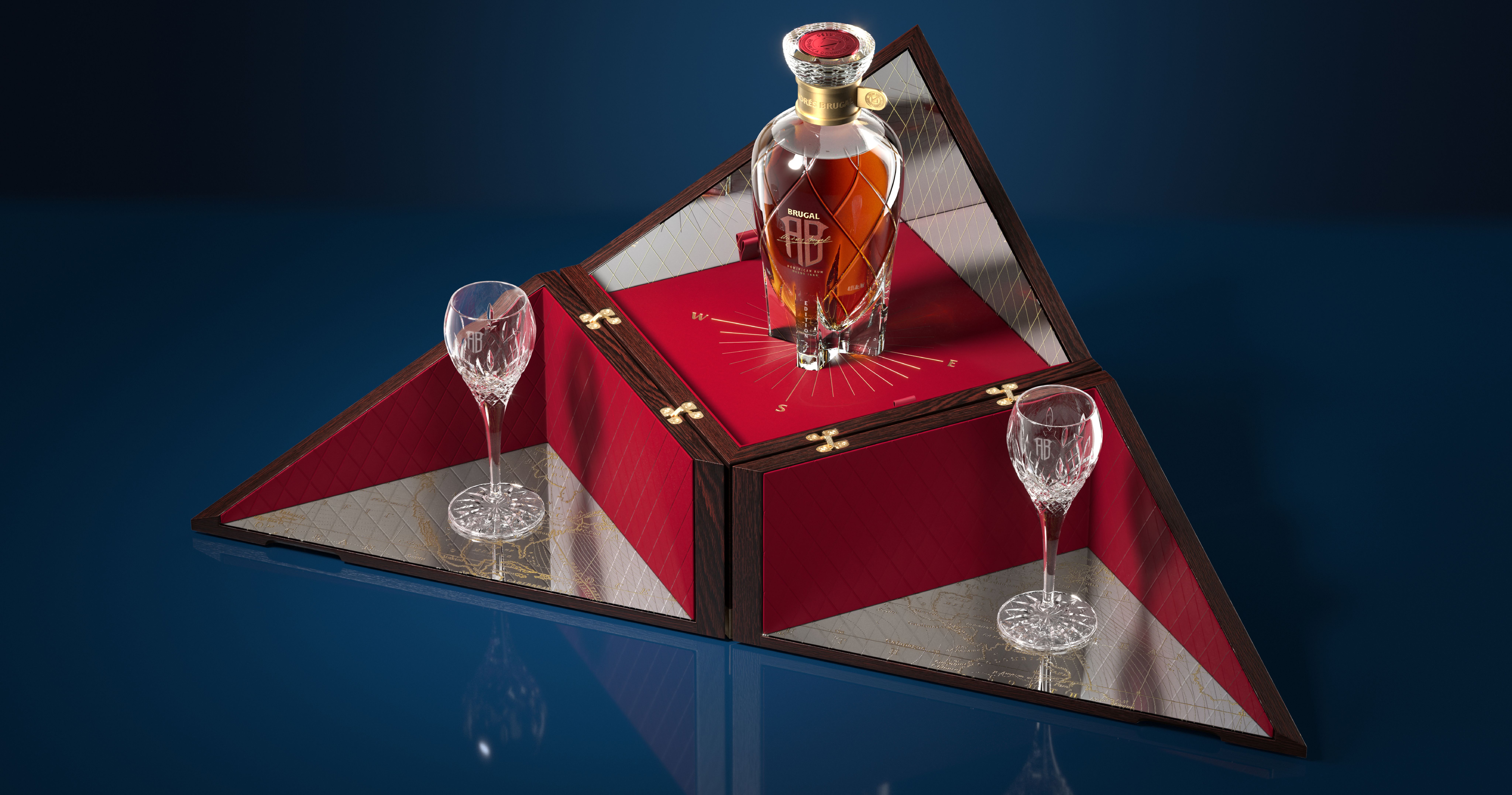 Andres Brugal Edition 2 bottle on stand