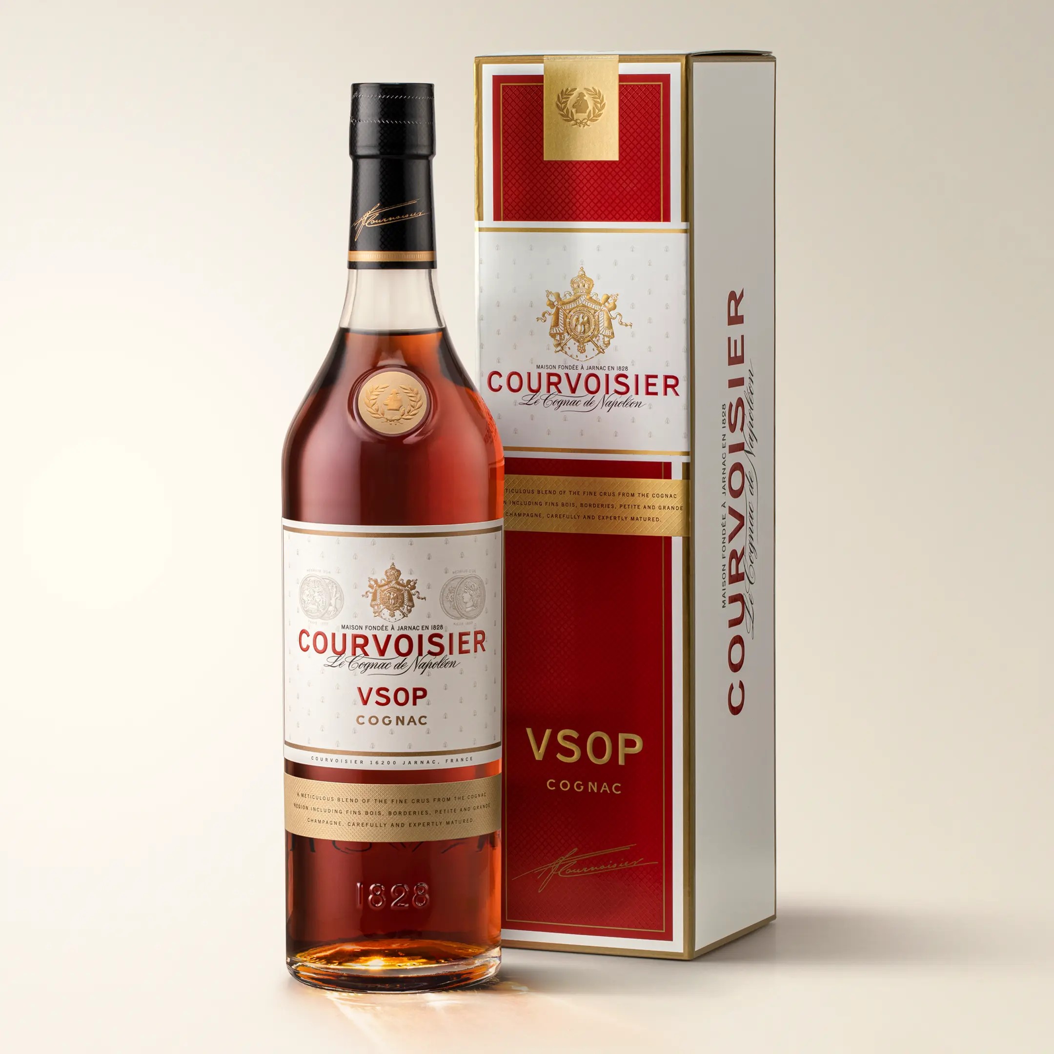 Courvoisier vsop cognac bottle print design