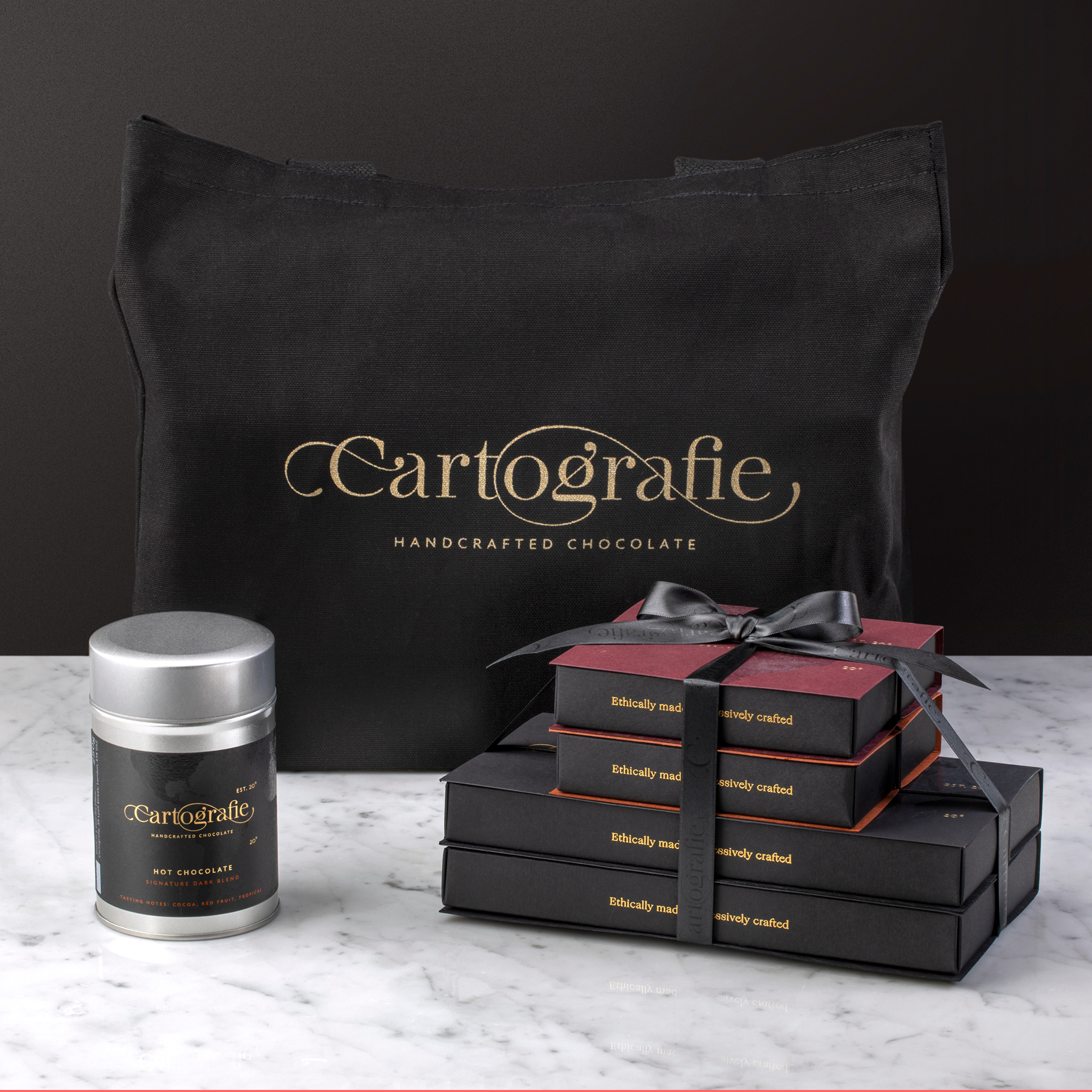 Cartographie chocolate packaging luxe
